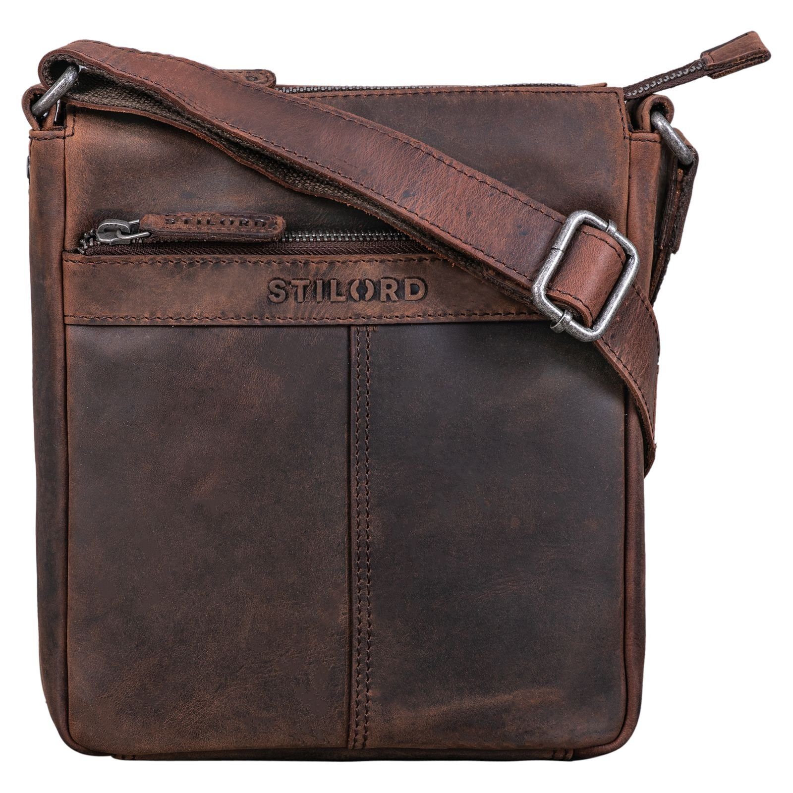 STILORD Schultertasche "Aspen" Kleine Vintage Umhängetasche Leder
