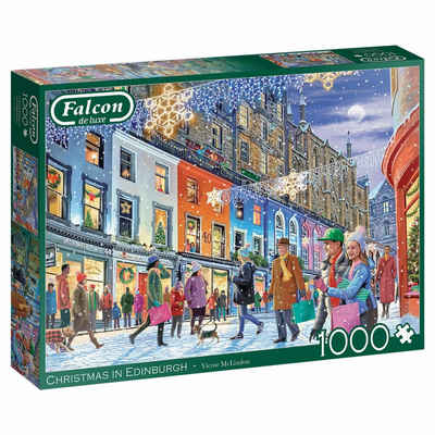 Jumbo Spiele Puzzle Falcon Christmas in Edinburgh 1000 Teile, 1000 Puzzleteile