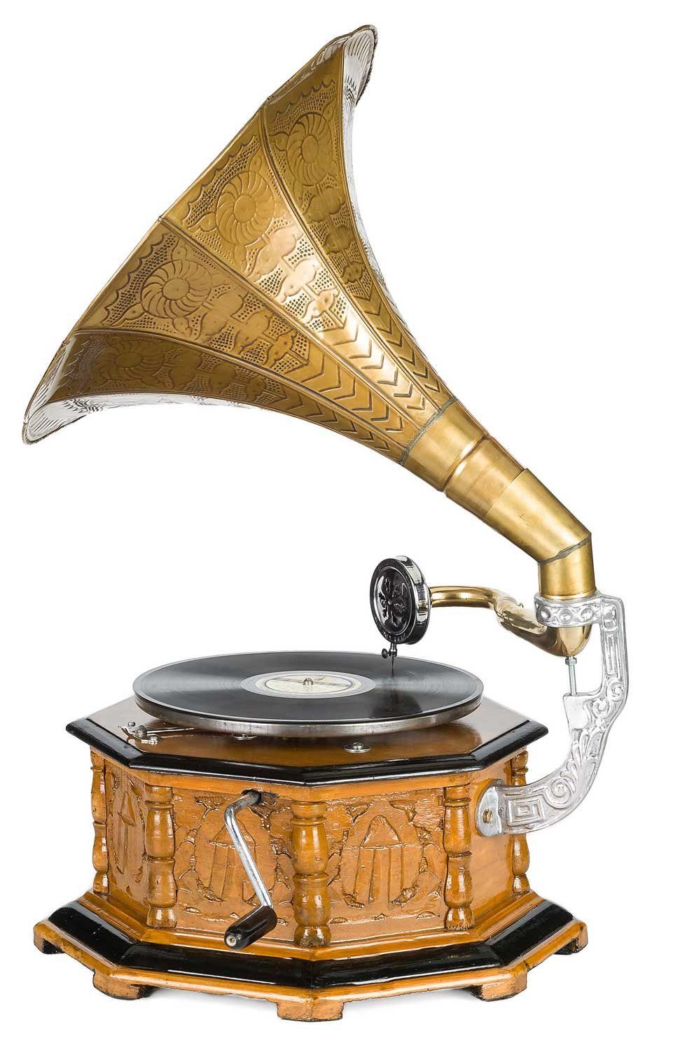 Grammophon Aubaho Dekoobjekt