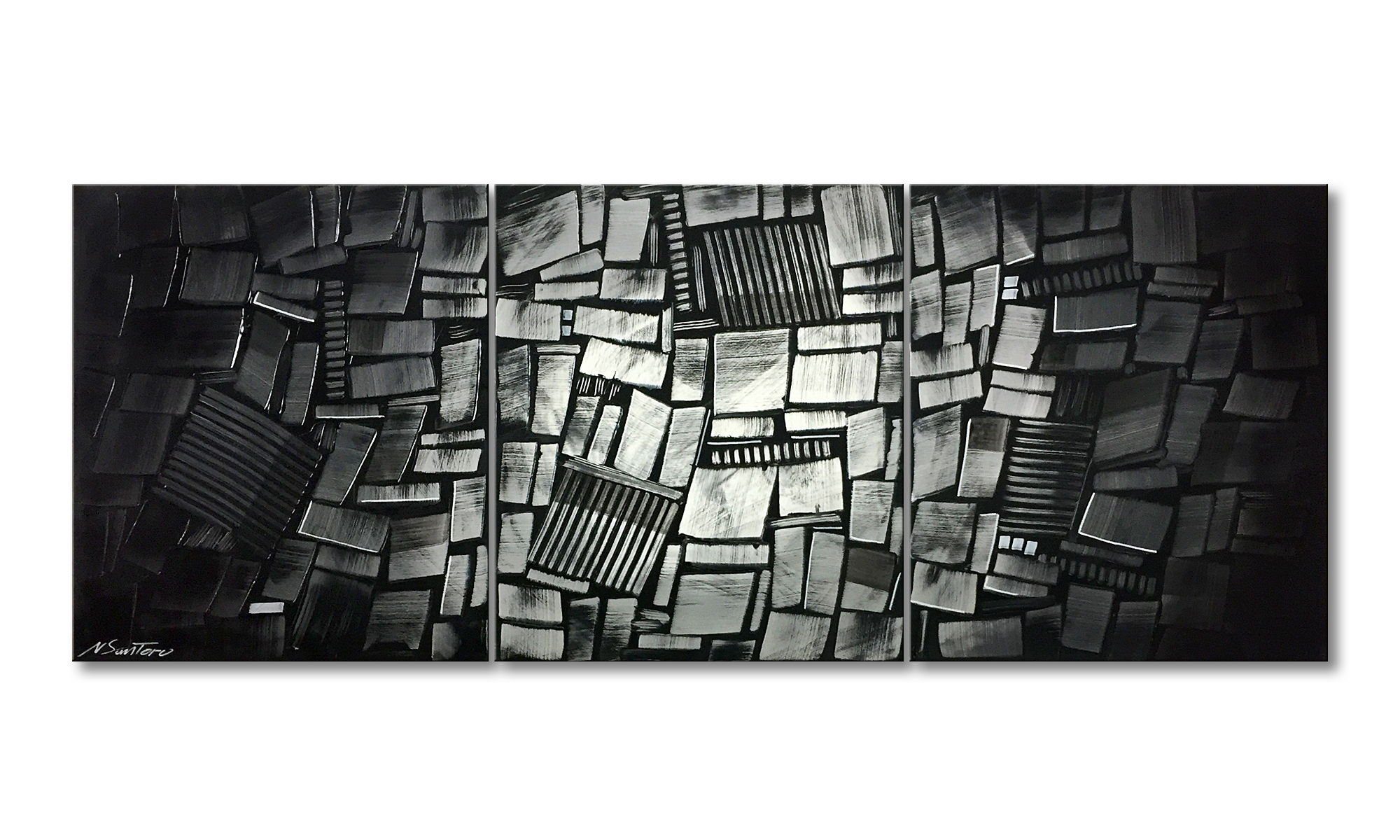 WandbilderXXL Gemälde Architect 180 x 70 cm, Abstraktes Gemälde, handgemaltes Unikat