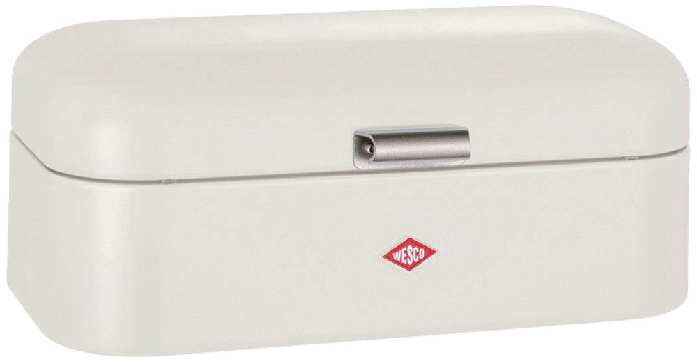 WESCO Brotkasten Grandy, Stahlblech, (1-tlg), Metallscharniere/Gummistopper Deckel+Boden /Lüftungslöcher / Griff