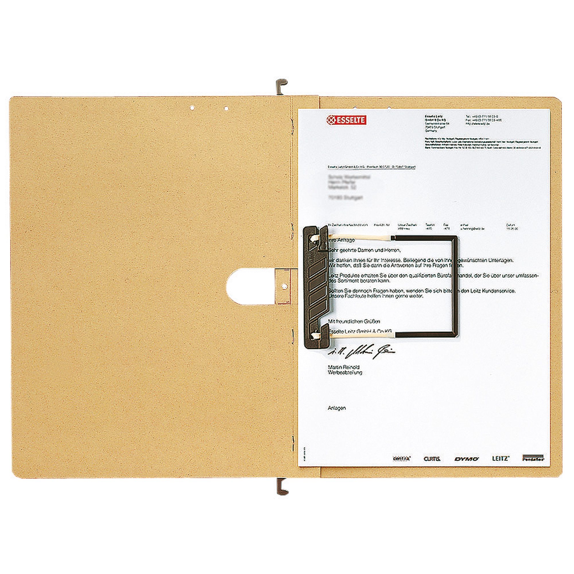 LEITZ Hefter Hängehefter ALPHA 19890000 A4 250g Natronkarton braun 25 Stück