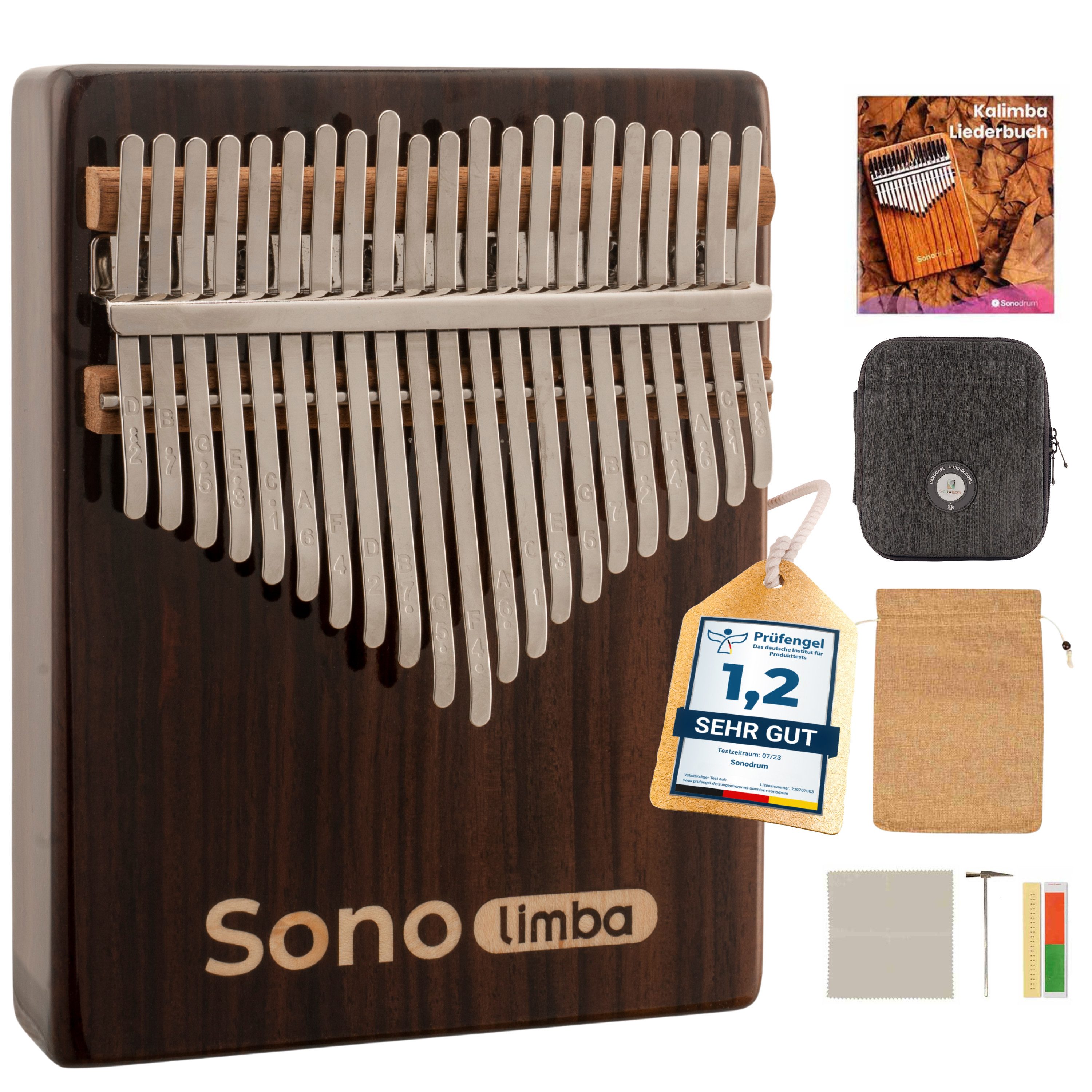 Sonodrum Kalimba "Sonolimba" aus Palisander im Set, C-Dur, 17 o. 21 Tasten