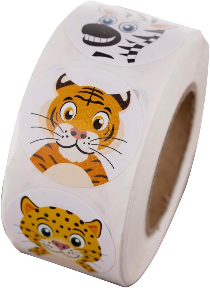 KRUZZEL Aufkleber 500 Sticker Belohnung Motivation Comic Tiere für Kinder selbstklebend – Bild 3 von 5