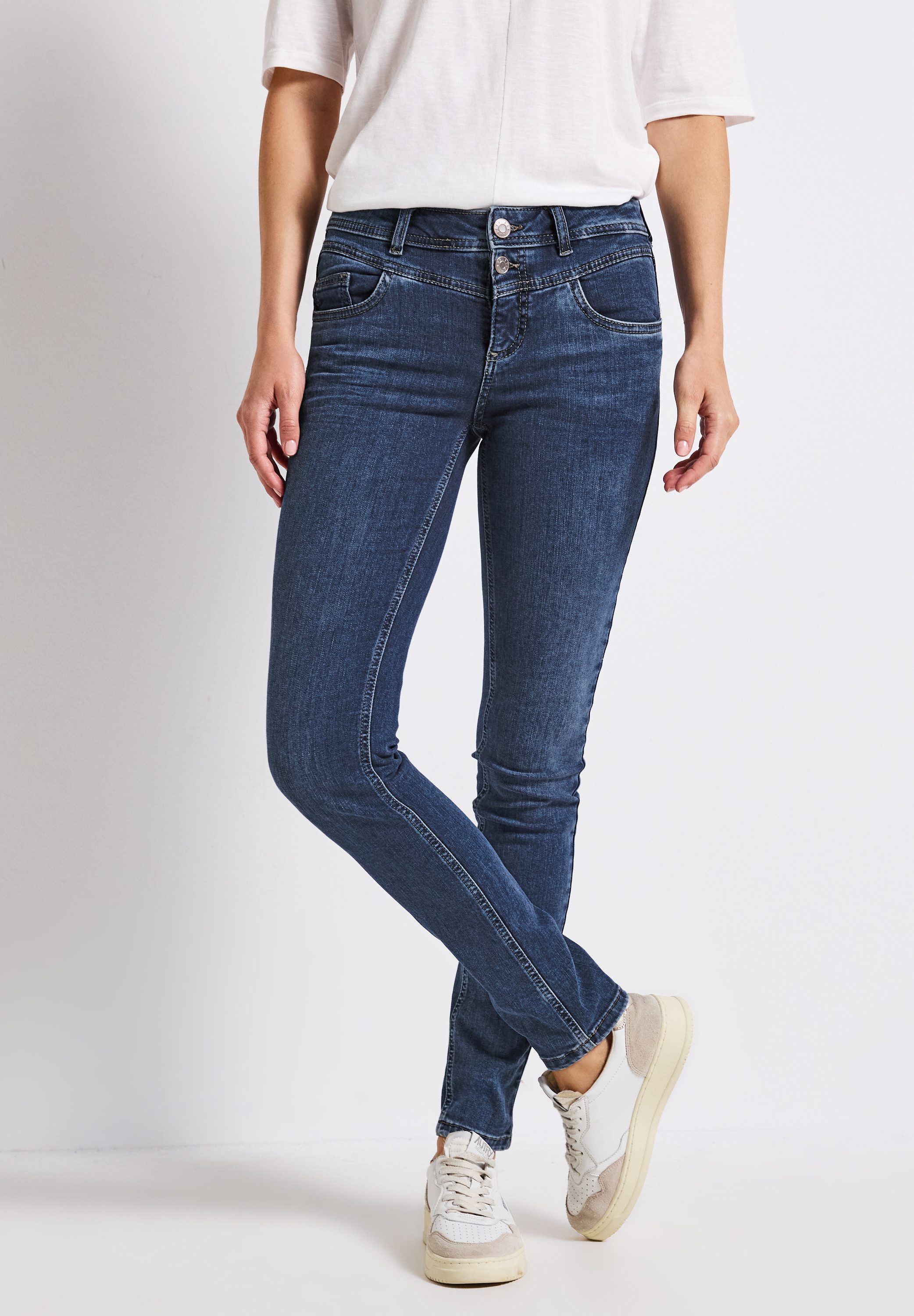 STREET ONE Slim-fit-Jeans Middle Waist