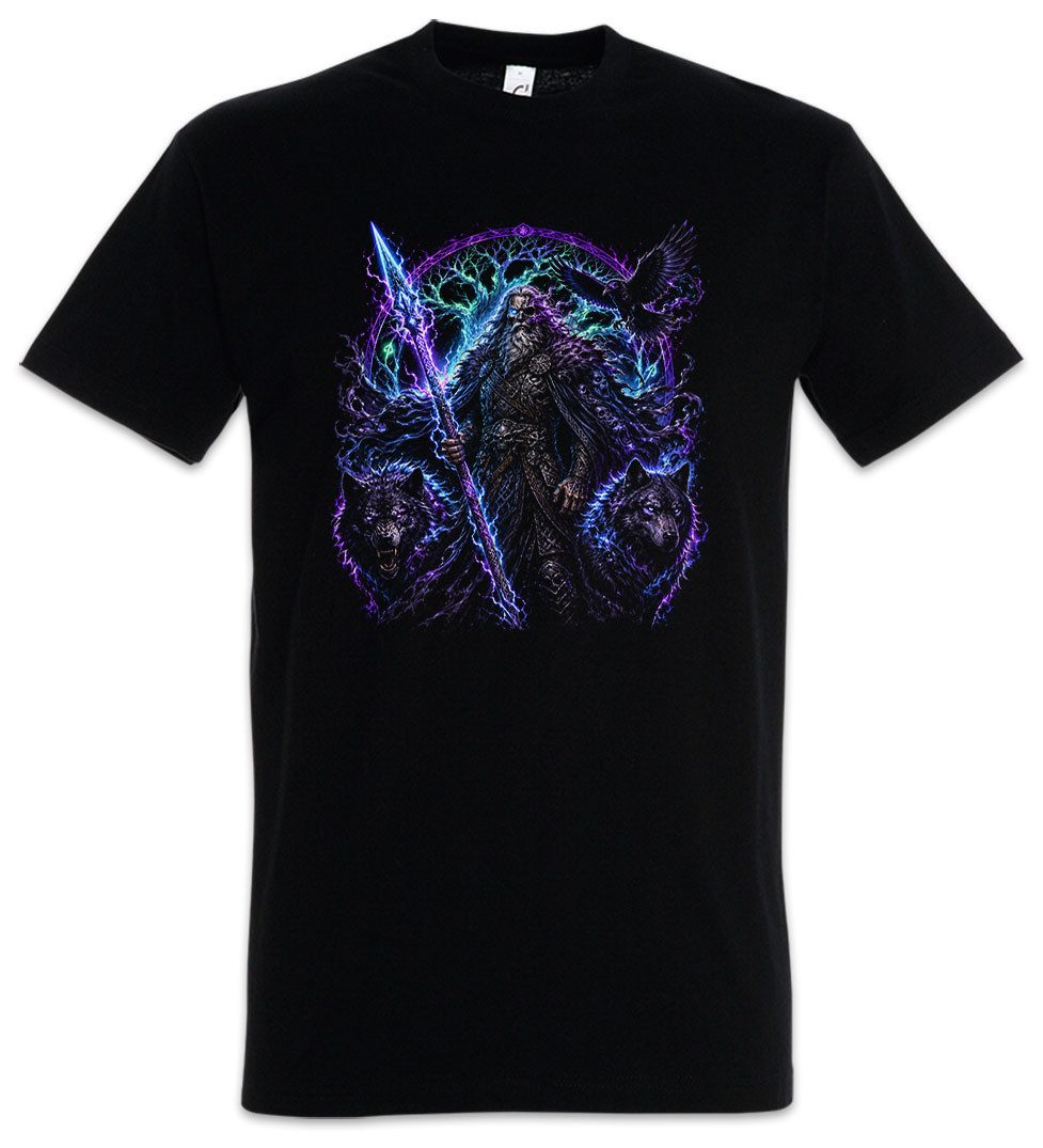 Urban Backwoods Print-Shirt Odhin With Wolves Herren T-Shirt Geri Wolf Wölfe Freki Thor Odin (1-tlg) Wikinger Vikings Mjölnir Walhalla