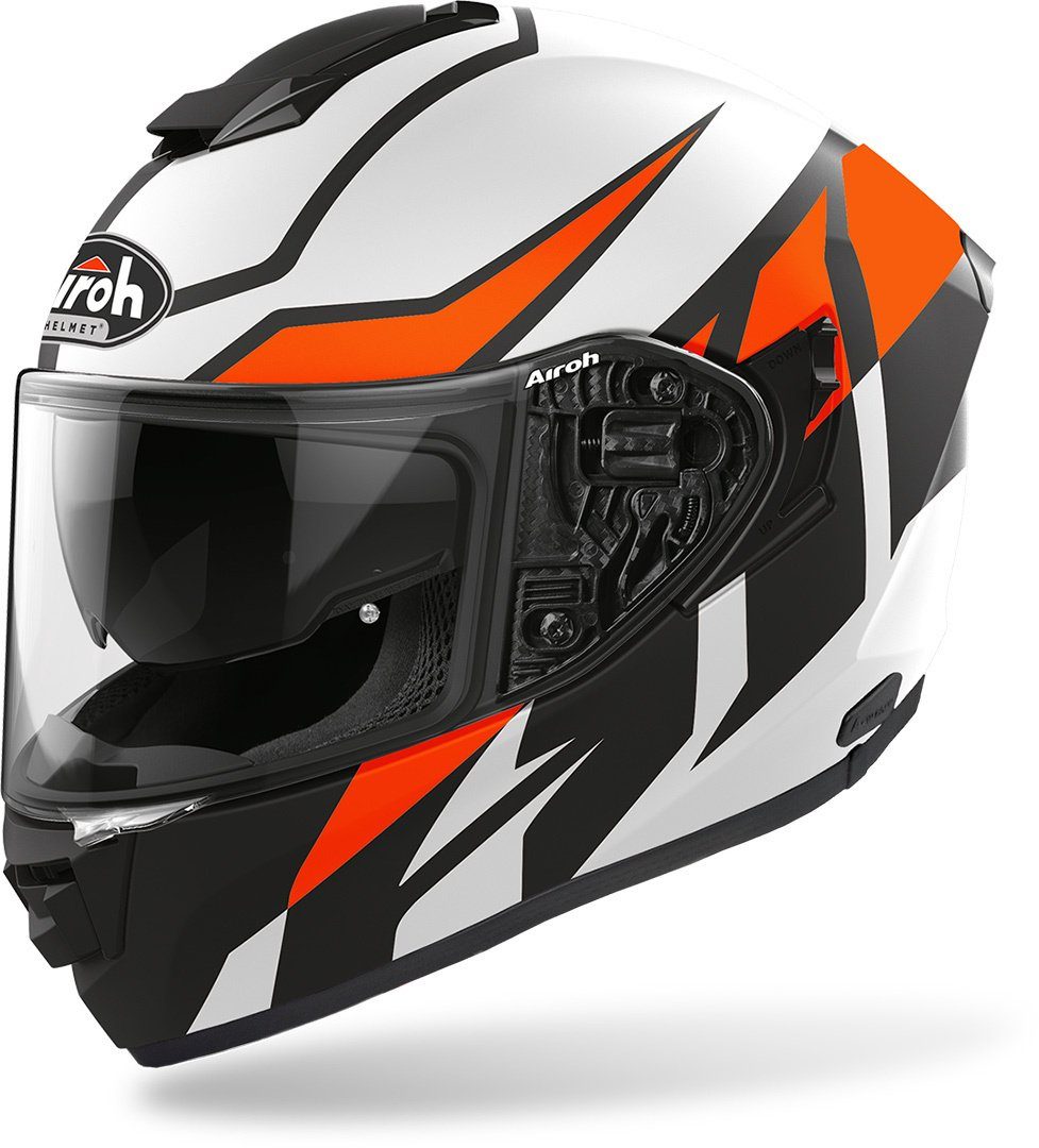 Airoh Motorradhelm ST 501 Frost Helm, integriertes Sonnenvisier