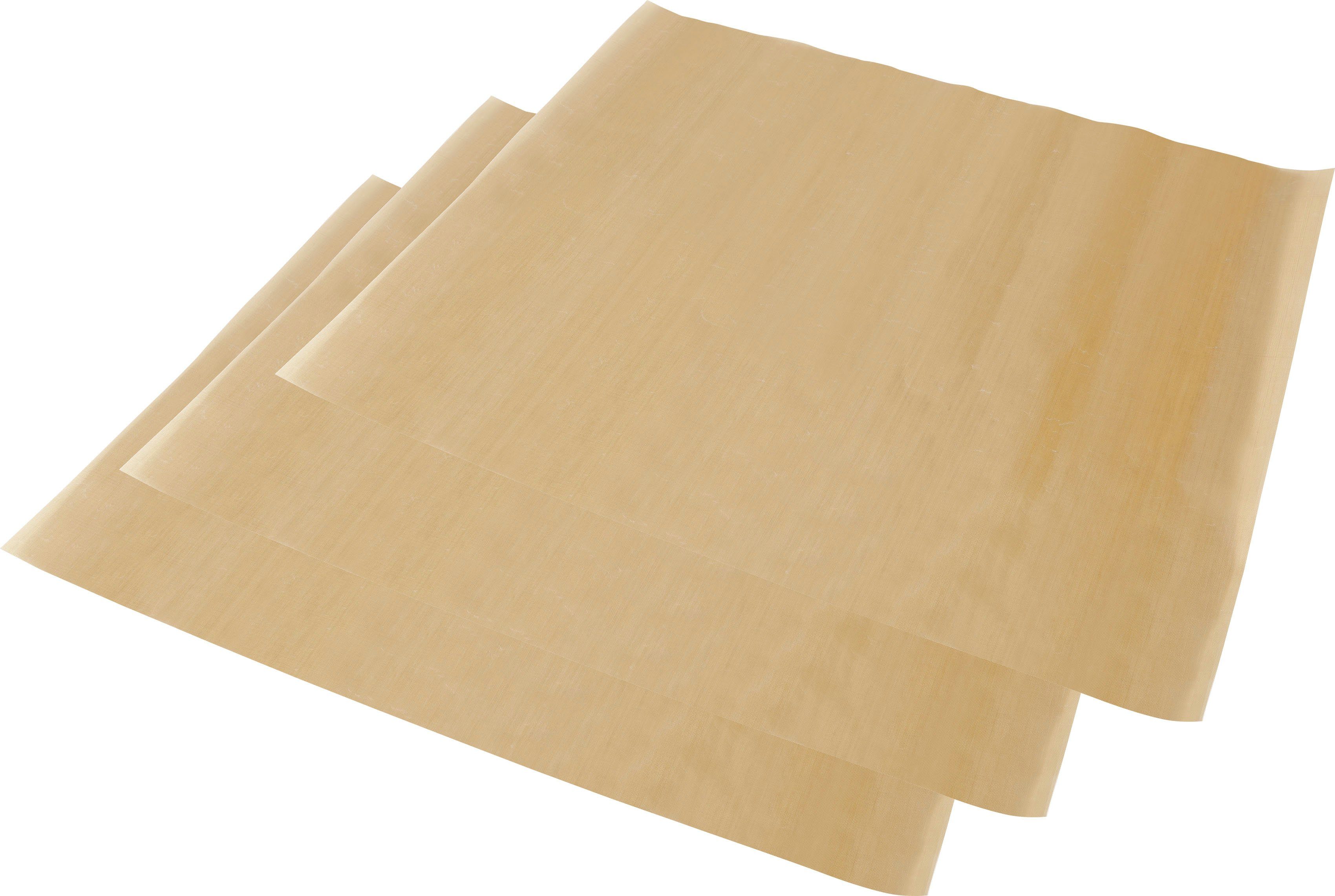 GSD HAUSHALTSGERÄTE Backmatte, Kunststoff (Set, 3-tlg), mit Antihaftbeschichtung
