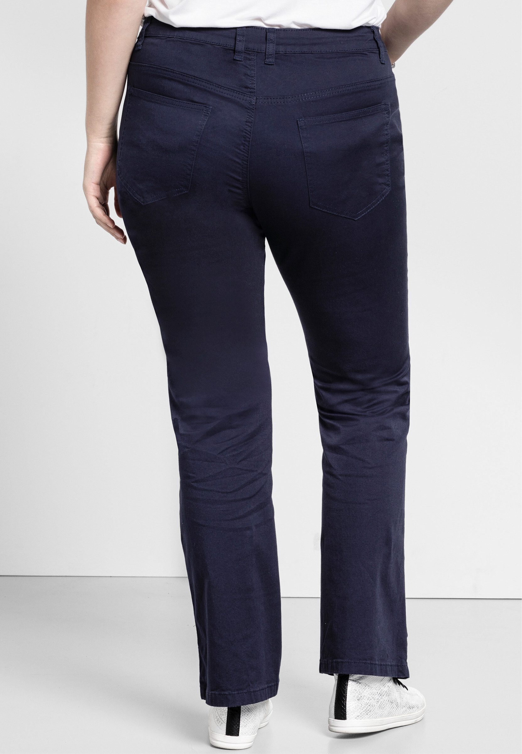 Sheego Jerseyhose Bootcuthose Innenbeinlänge ca. 83 günstig online kaufen