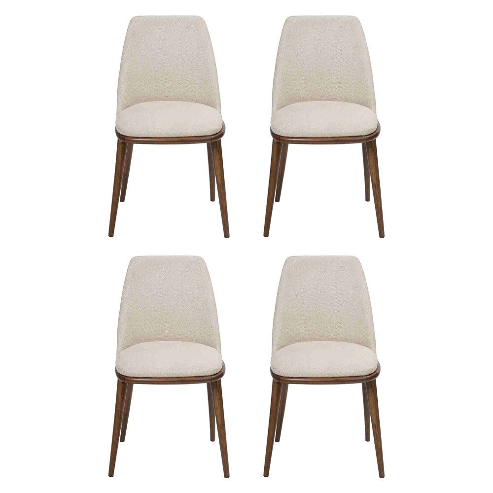 JVmoebel Esszimmerstuhl Weiße Designer-Stühle aus hochwertigem Material für modernes Wohnen (4 St), Made in Europa