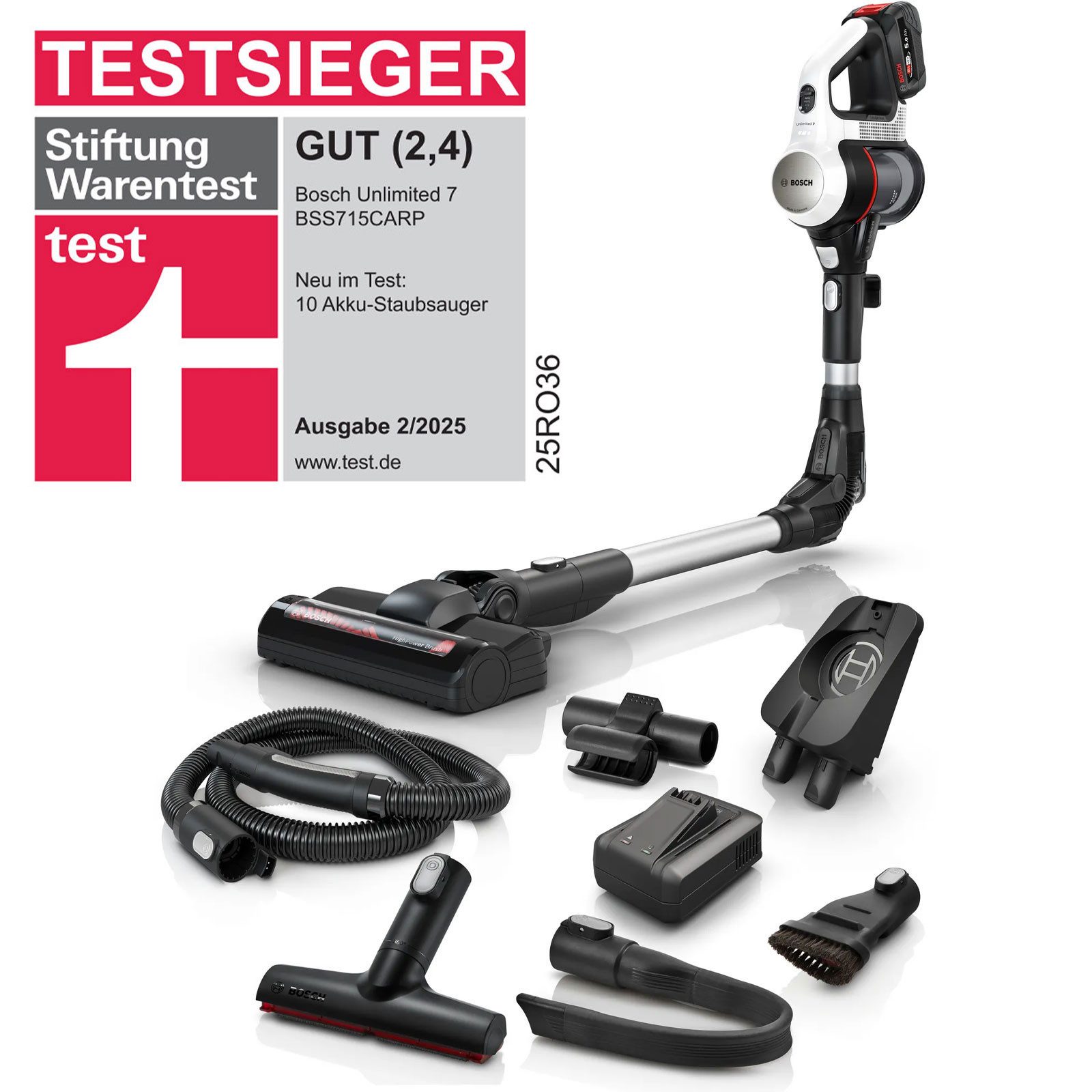 BOSCH Akku-Hand-und Stielstaubsauger BSS715CARP