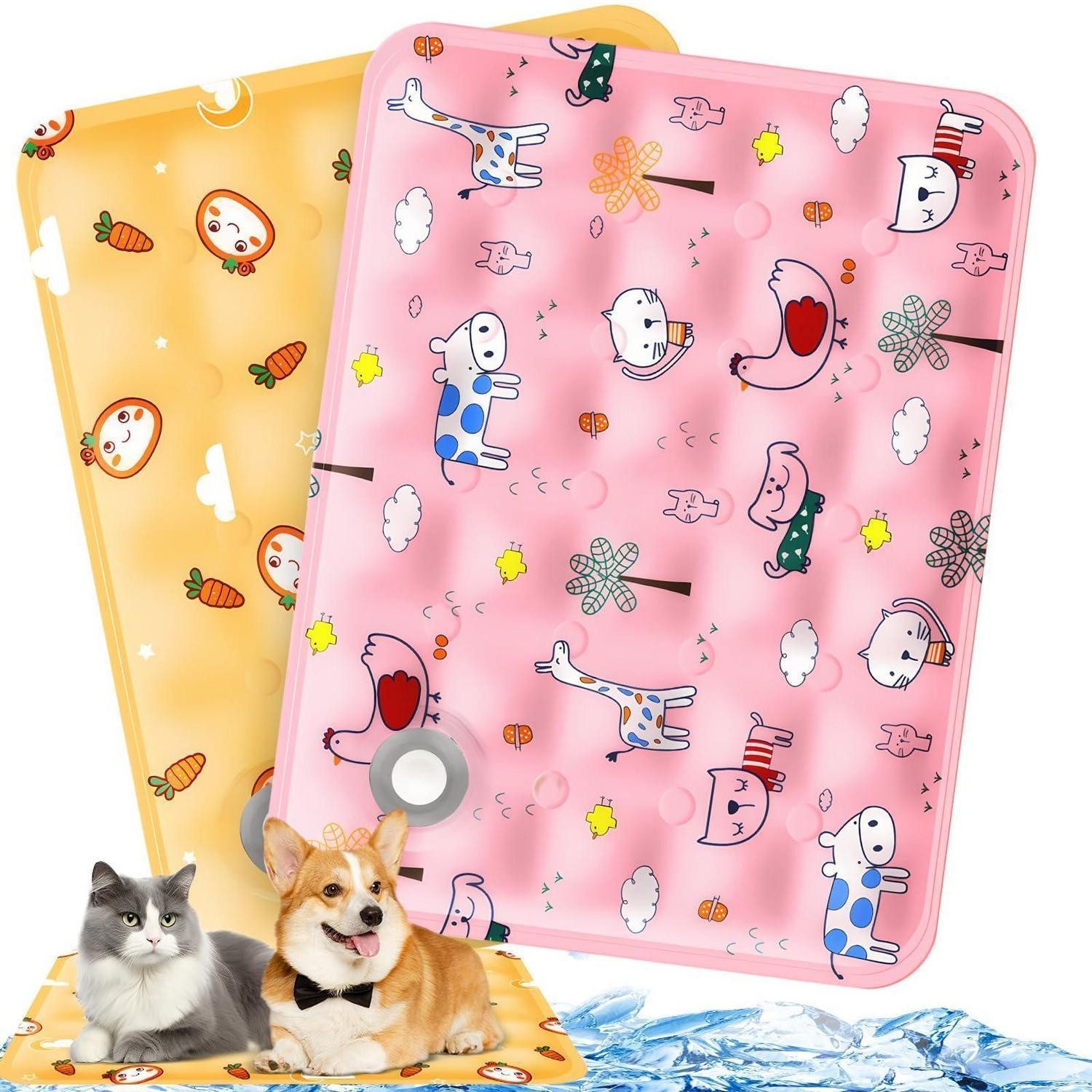 LuxusKollektion Hundematte Kühlmatte Hund/Katze 2St 40x50cm