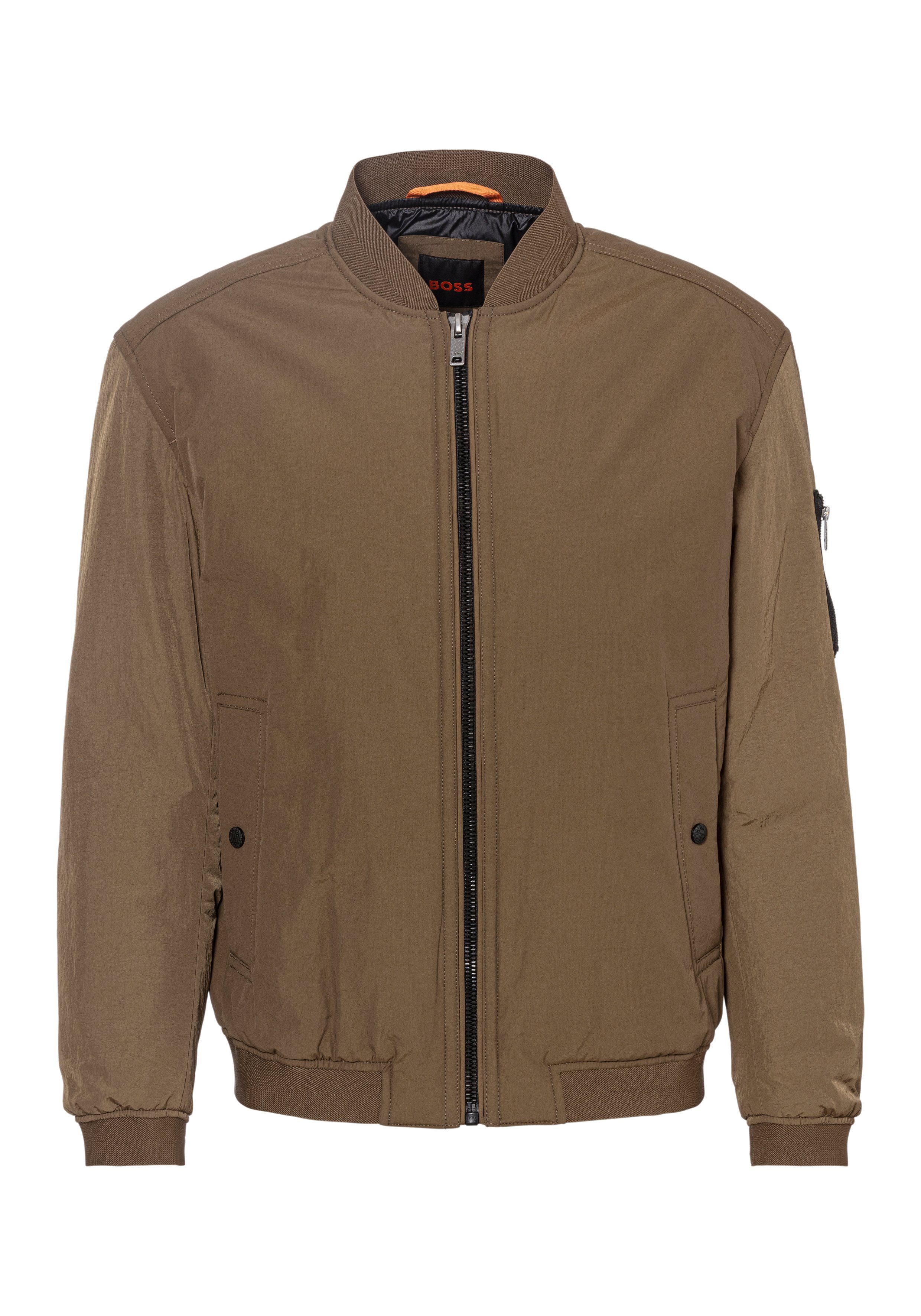 BOSS ORANGE Outdoorjacke Obright mit Reißverschlusstasche am Ärmel