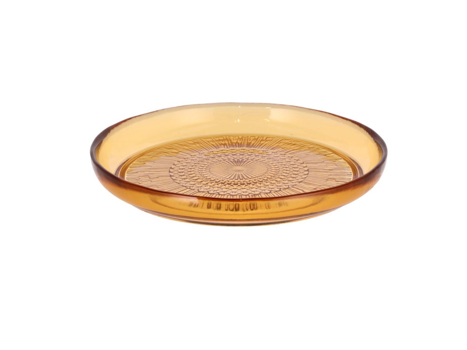 Teller Kusintha Glasteller amber 18 cm