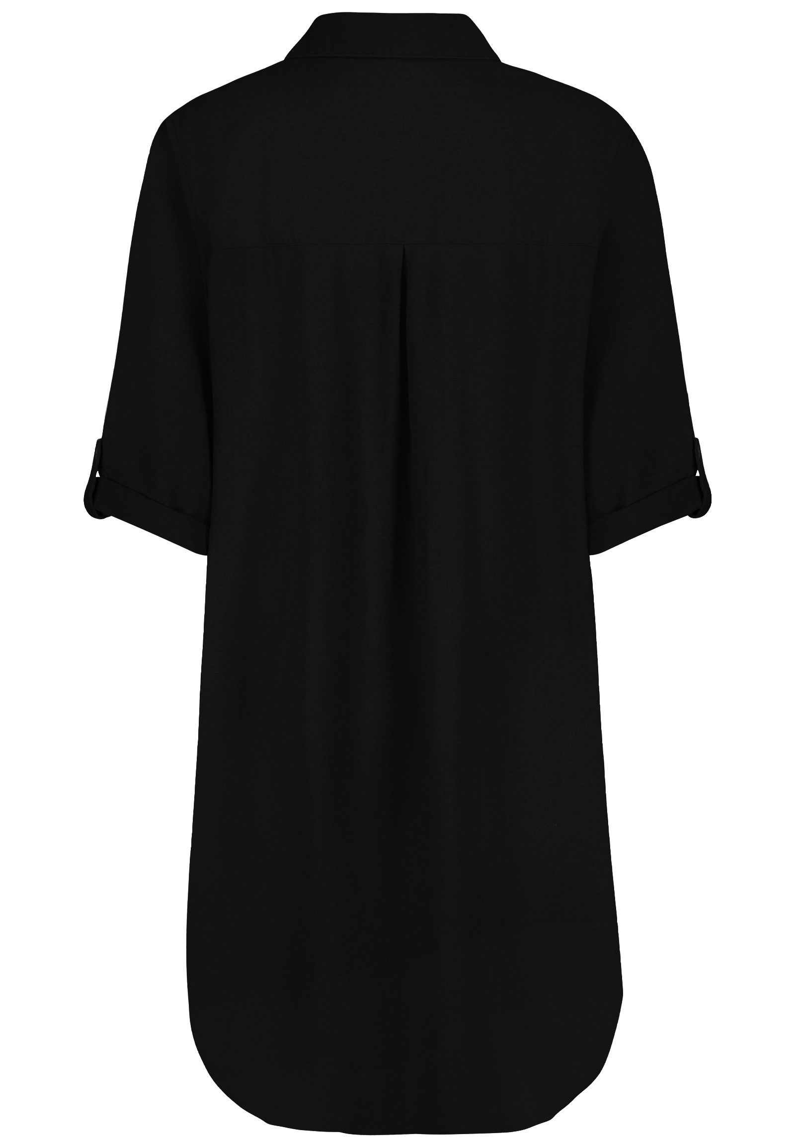 Eight2Nine Hemdbluse Damen Leinen Bluse atmungsaktiv Tunika Sommer langebluse Hemdbluse – Bild 4 von 5