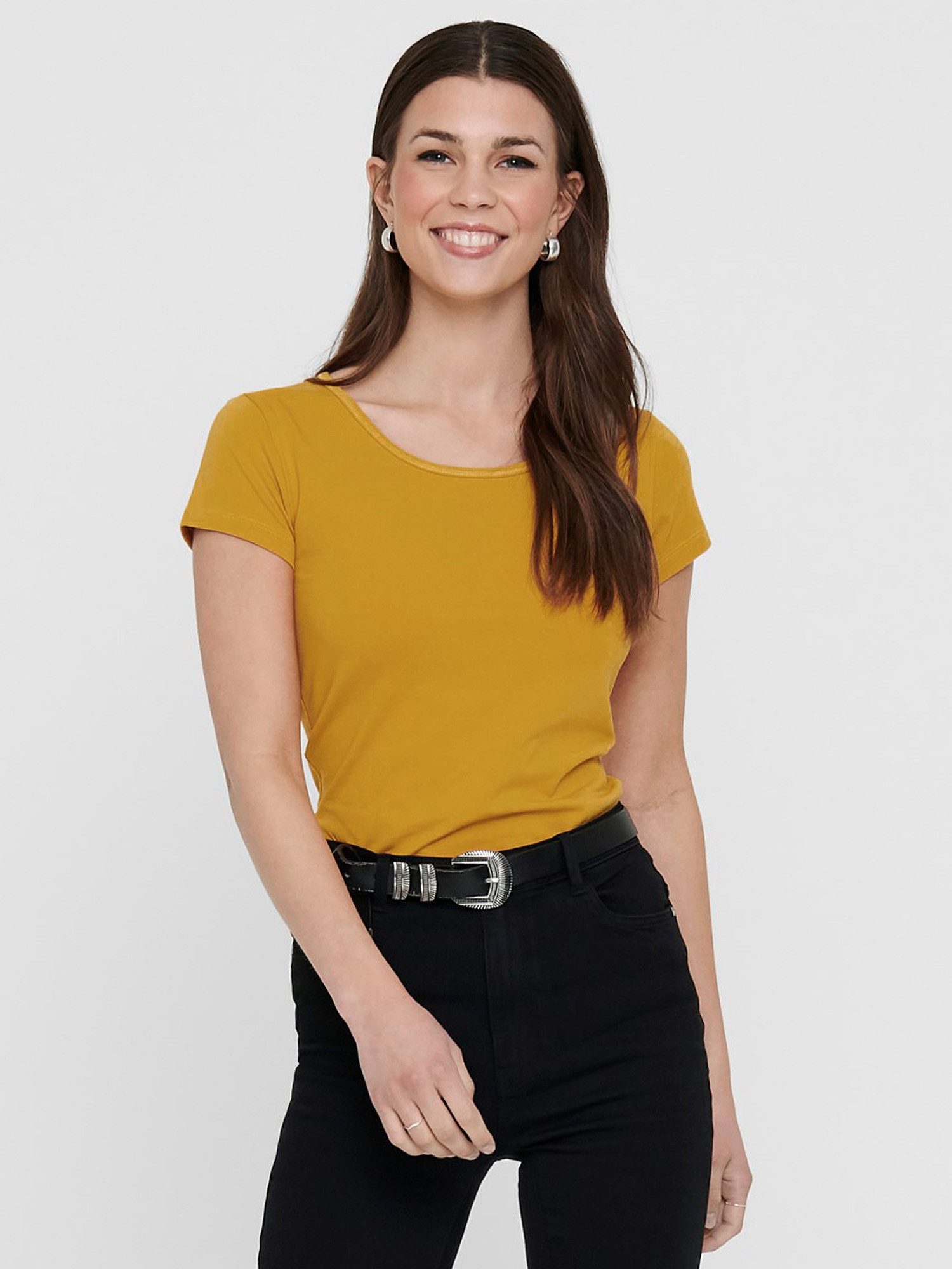ONLY T-Shirt ONLLIVE LOVE NEW (3-tlg., 3er Pack) Figur betont, elastische Baumwollqualität – Bild 5 von 5
