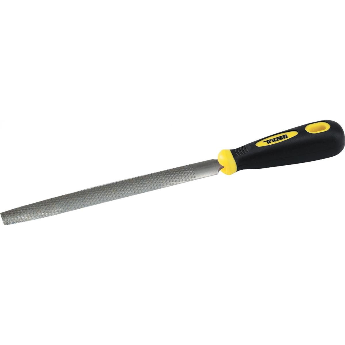 Triuso Raspel Kabinetraspel halbrund 200 mm Hieb 2, mit handlichem Kunststoff-Griff