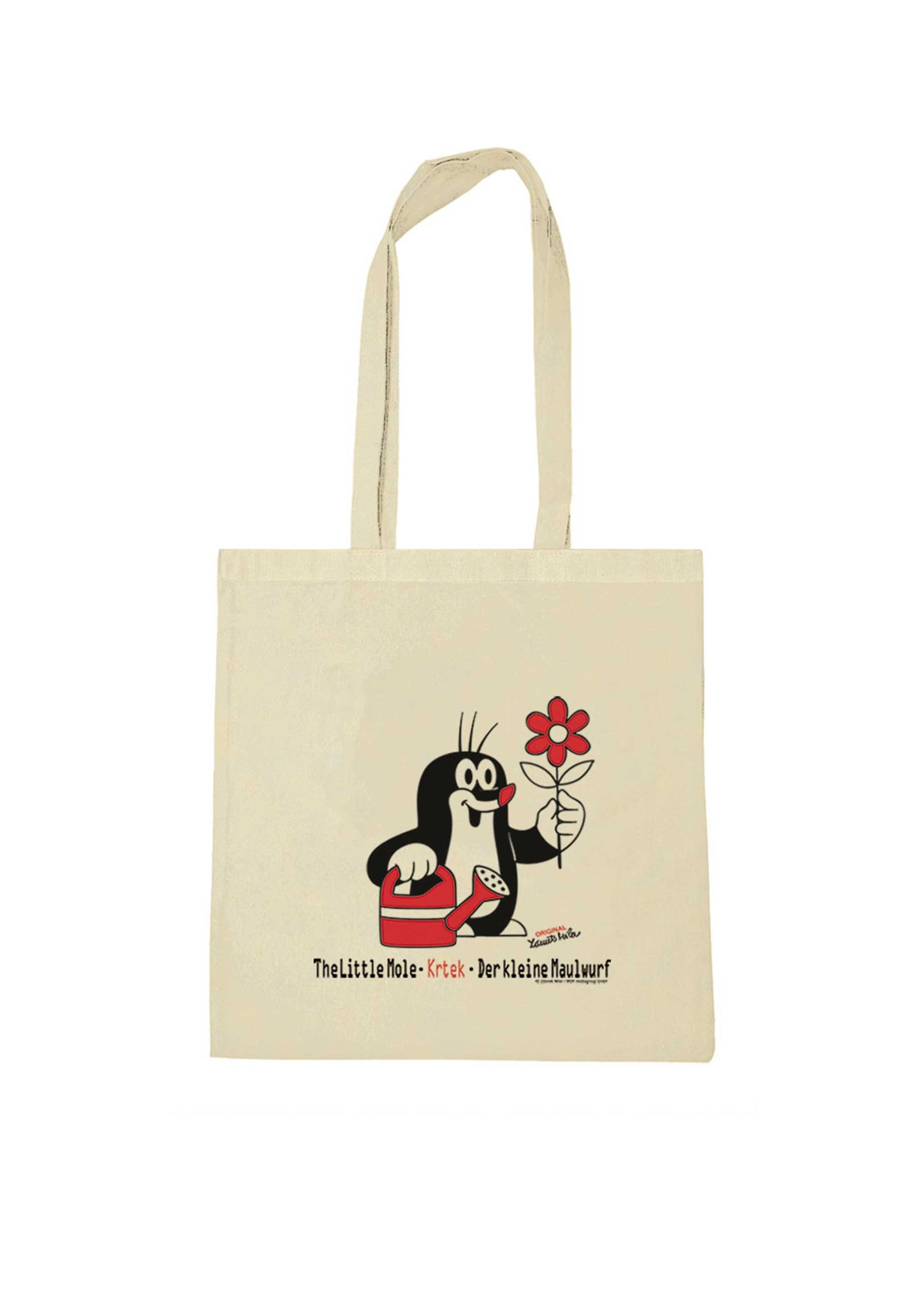 LOGOSHIRT Henkeltasche Der kleine Maulwurf - Gärtner, mit coolem Motiv