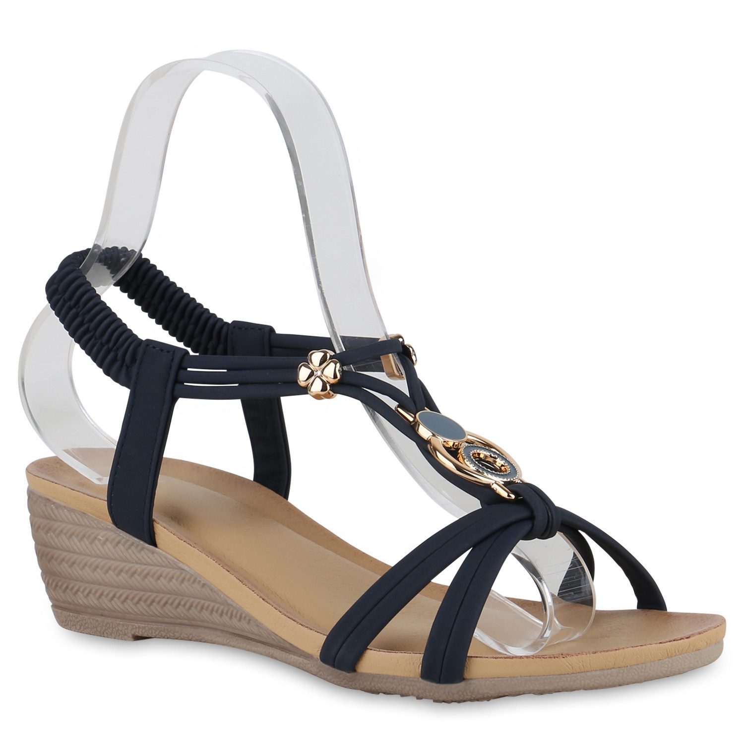 VAN HILL 840113 Keilsandalette Schuhe