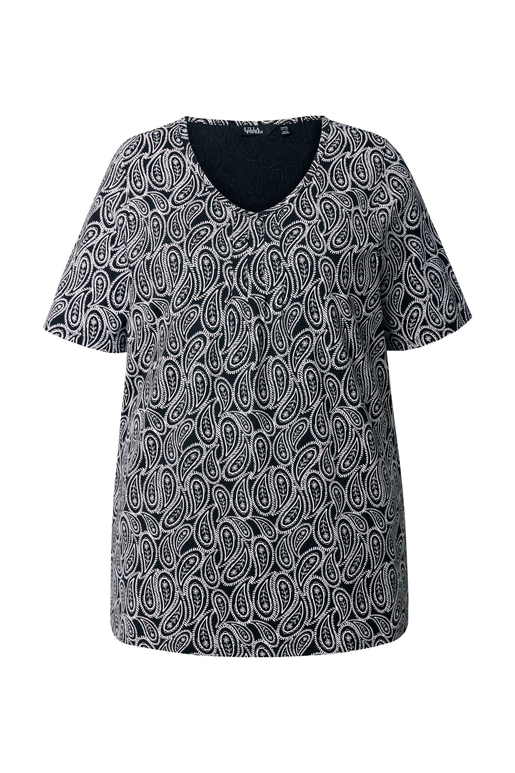 Ulla Popken T-Shirt T-Shirt Zierfalten A-Linie günstig online kaufen