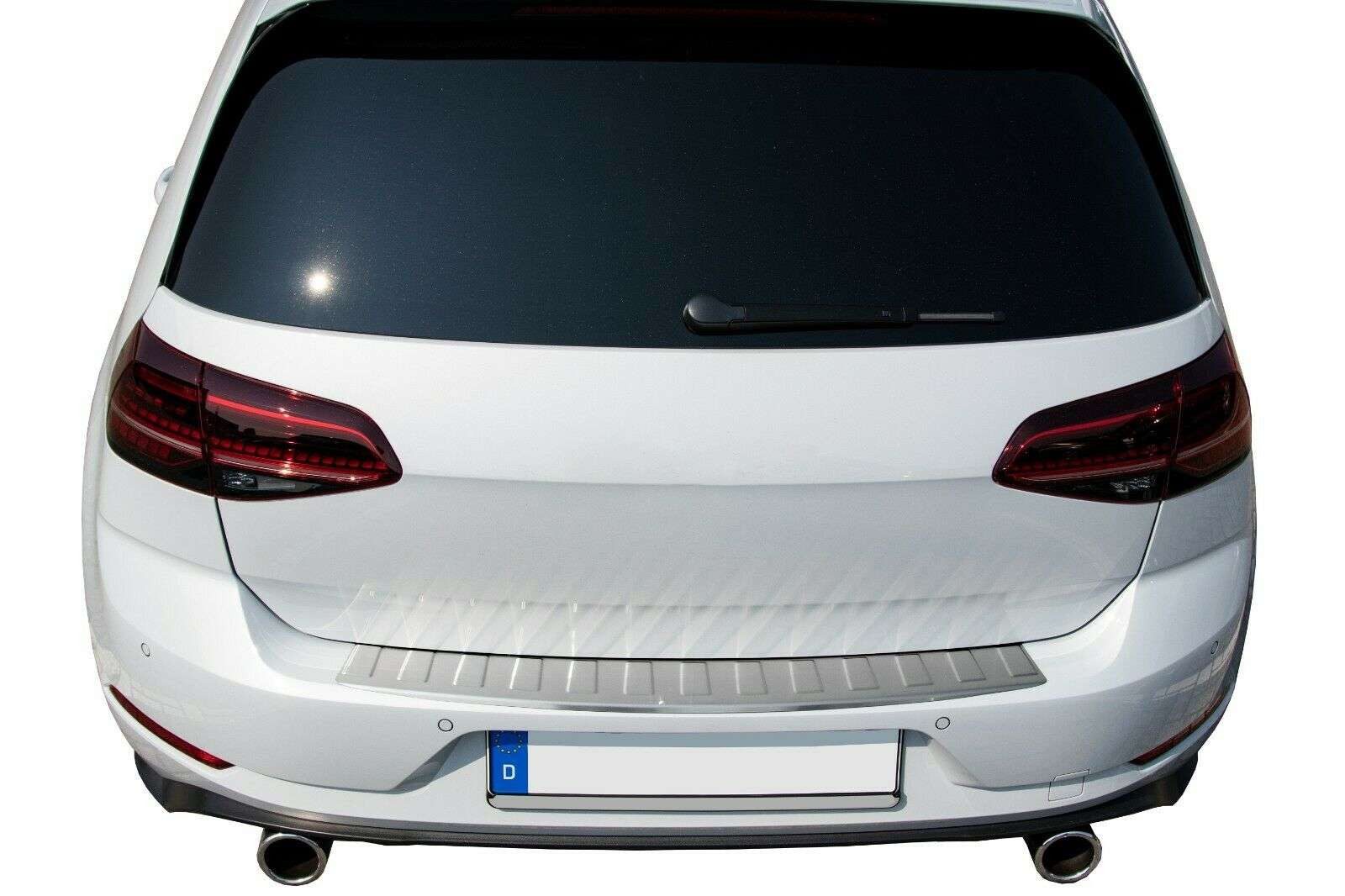 RECAMBO Ladekantenschutz für VW GOLF 7 VII-SCHRÄGHECK Stoßstangenschutz, V2A rostfrei, Exklusive Optik, praktischer Schutz & perfekte Passform