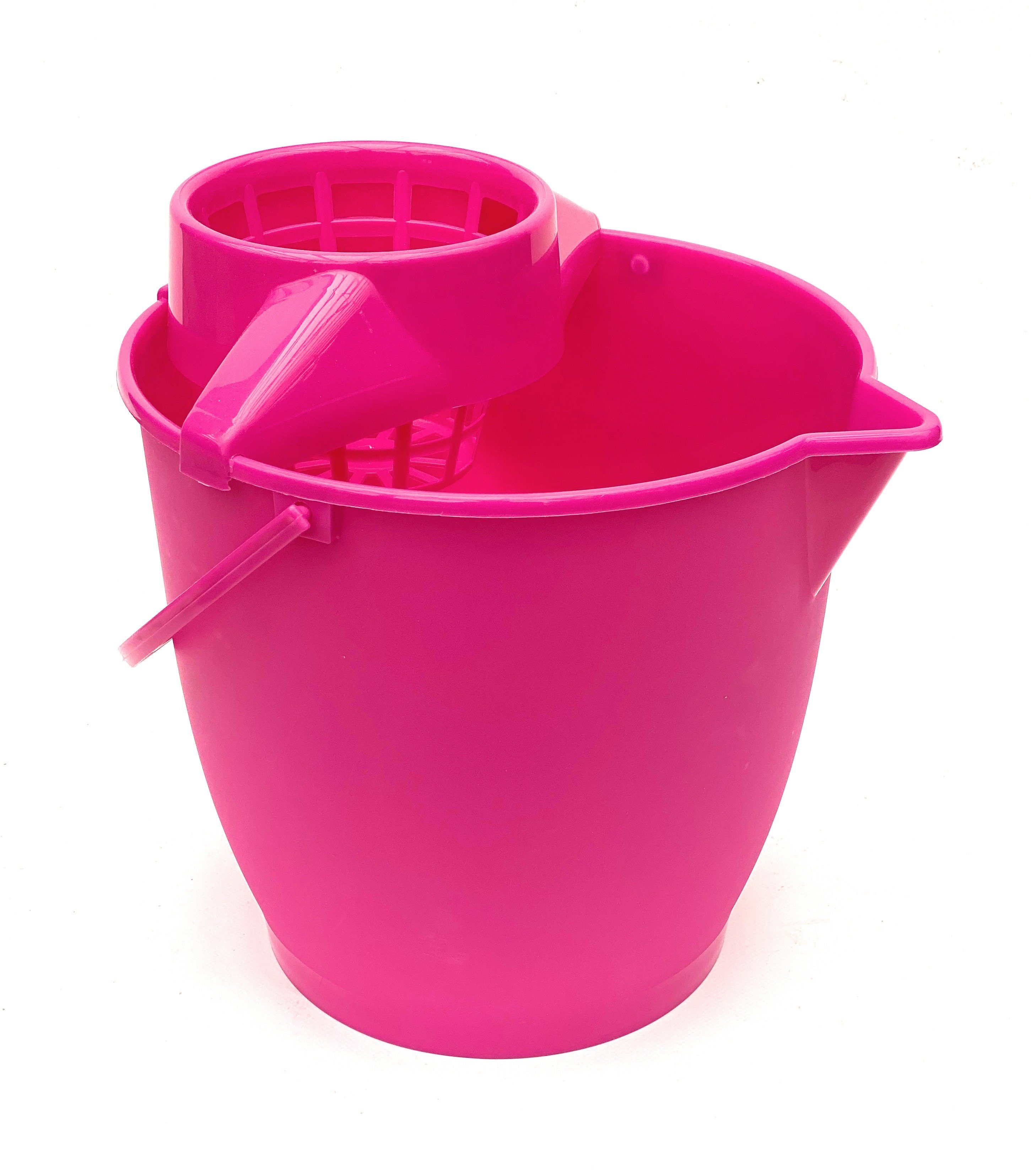 DanDiBo Ведро для очистки 10l Rosa Pink Oval Ведра Wischeimer mit Presse Kunststoff