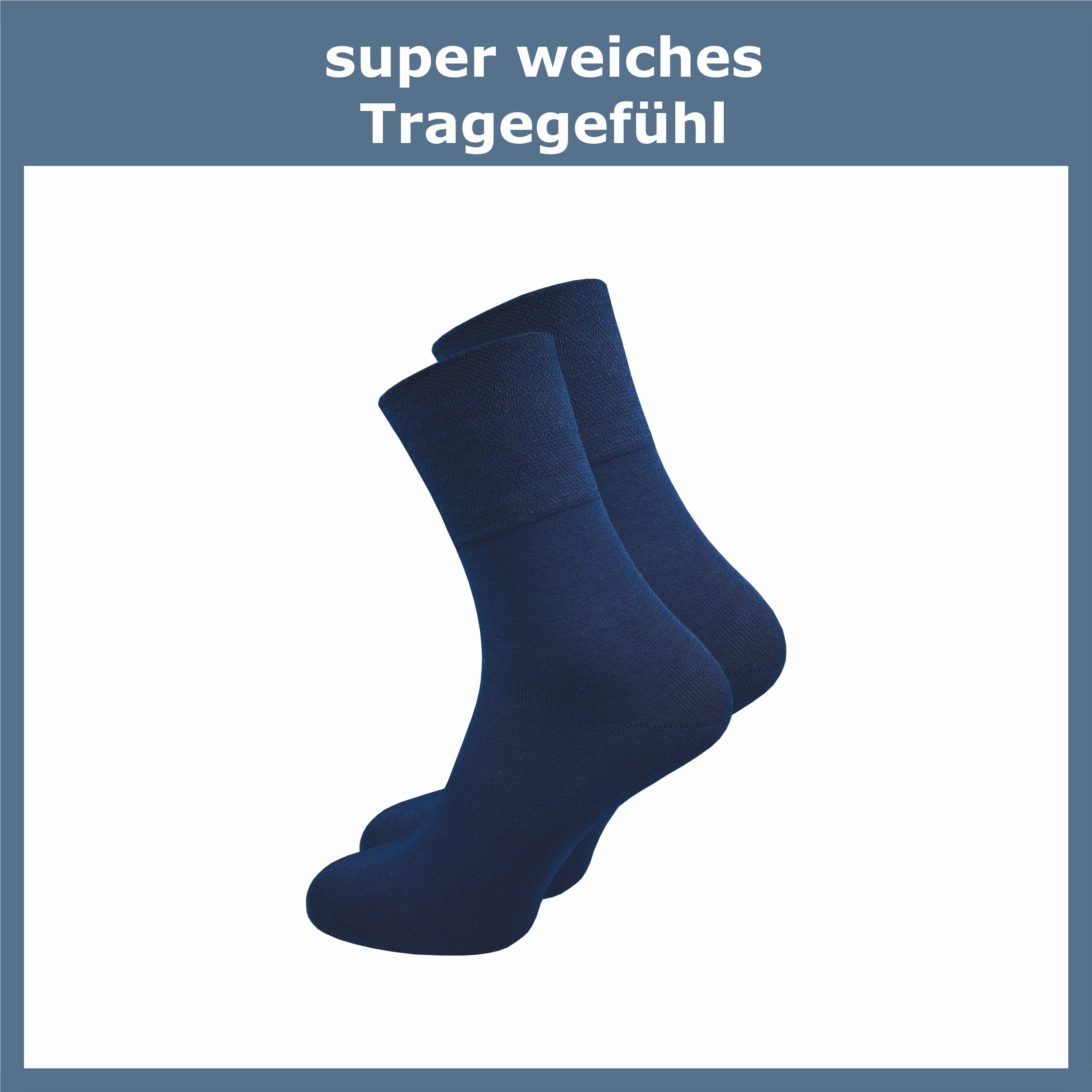 GAWILO Komfortsocken für Herren aus Bambus ohne Gummibund - Super weich dan günstig online kaufen