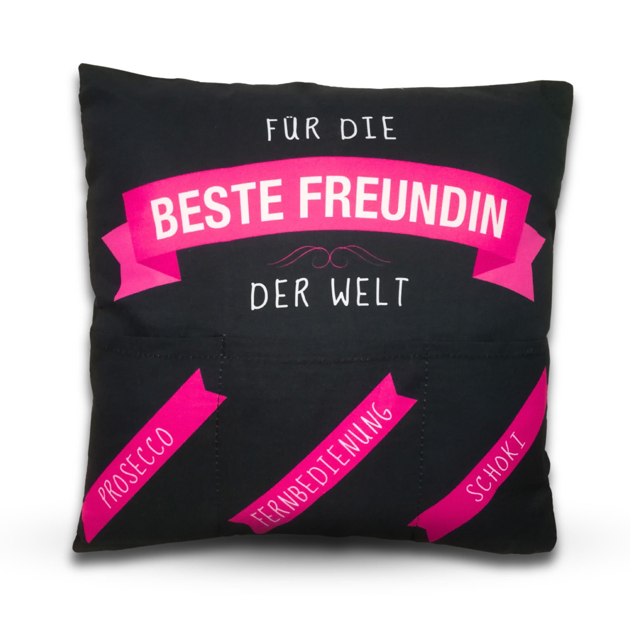 Bada Bing Dekokissen Kissen mit Taschen zum befüllen Beste Freundin-Kissen günstig online kaufen