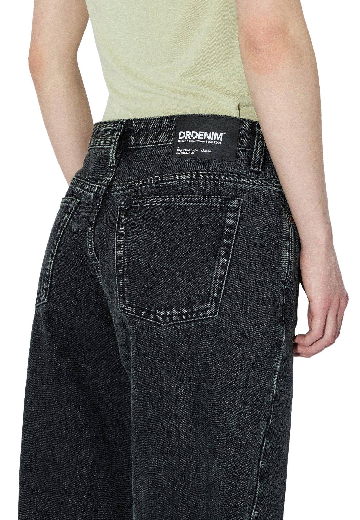 Dr. Denim Relax-fit-Jeans Jeans Dr. Denim Hill Aged Black Weites, gerades Bein, leicht taillierter Saum