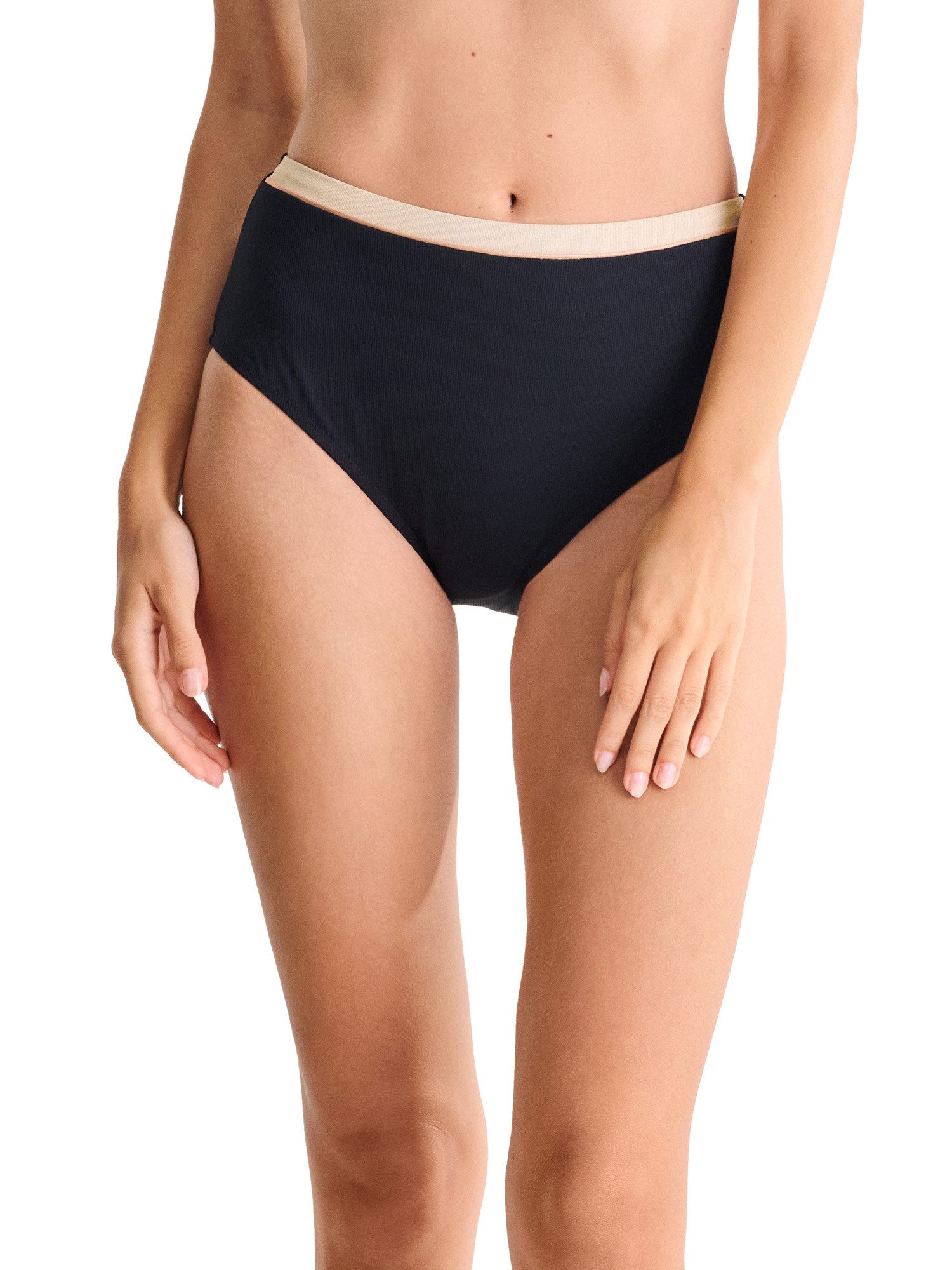 Lisca Bikini-Hose Bikini-Slip hoch Sydney (Stück, 1-St) taillenhohe Schnittform, schöne Feinripp Optik