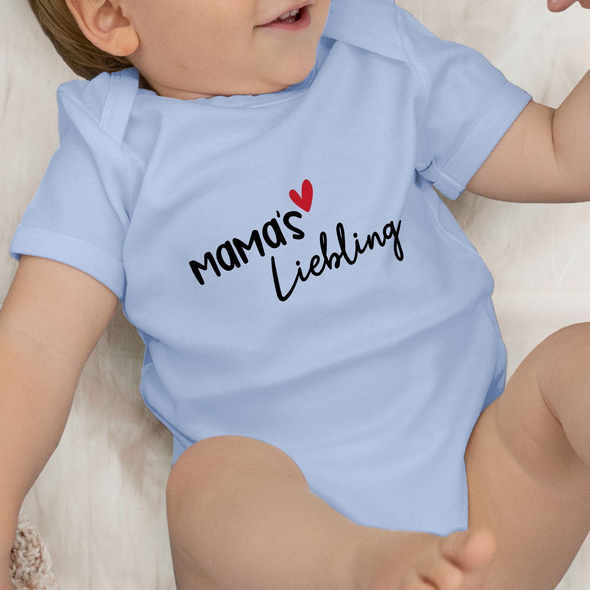 (1-tlg) Shirtracer Mamas 2 Shirtbody Liebling Babyblau Muttertagsgeschenk