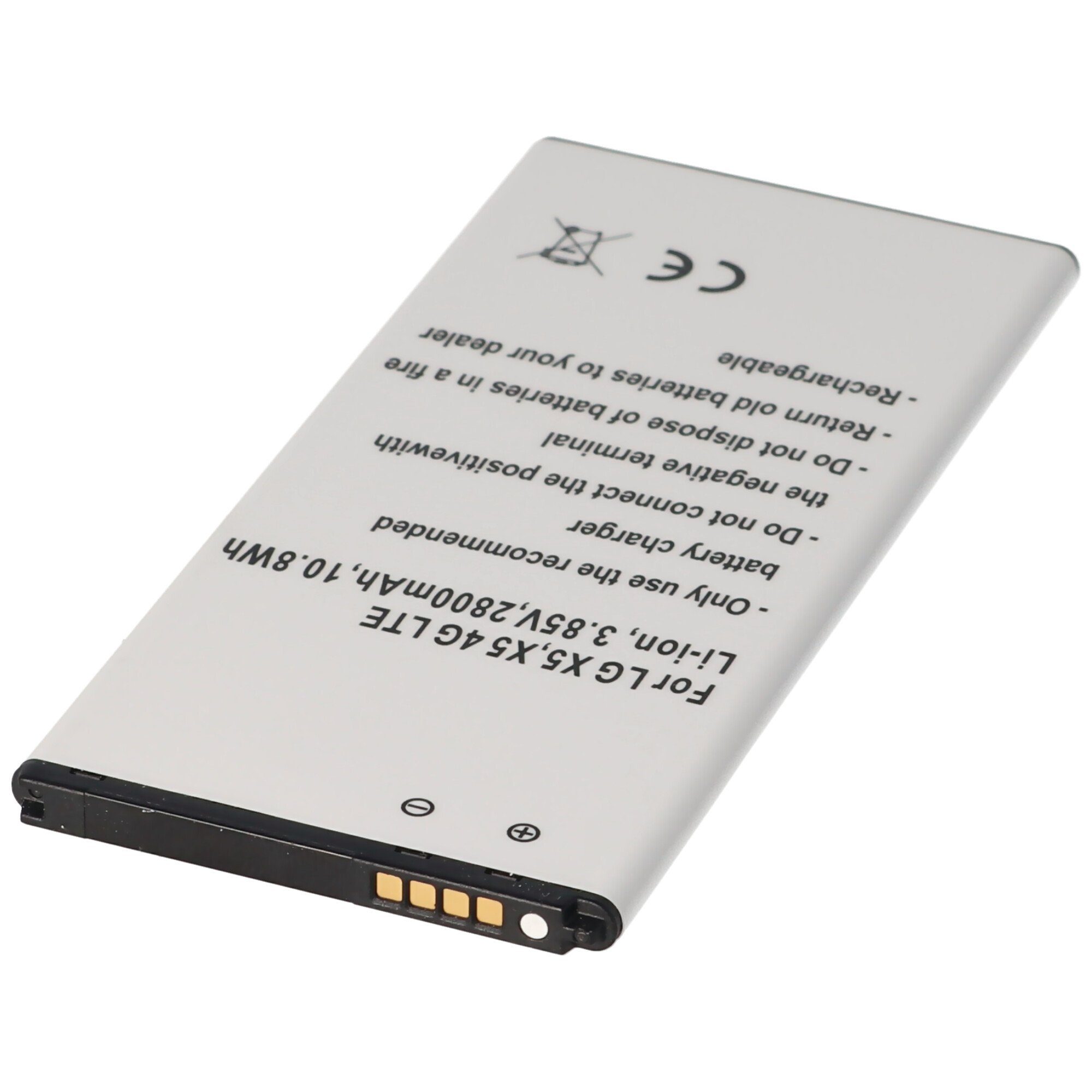 Akku passend für LG X5, X5 4G LTE, Li-Ion, 3,85V, 2800mAh, 10,8Wh, mi Akku