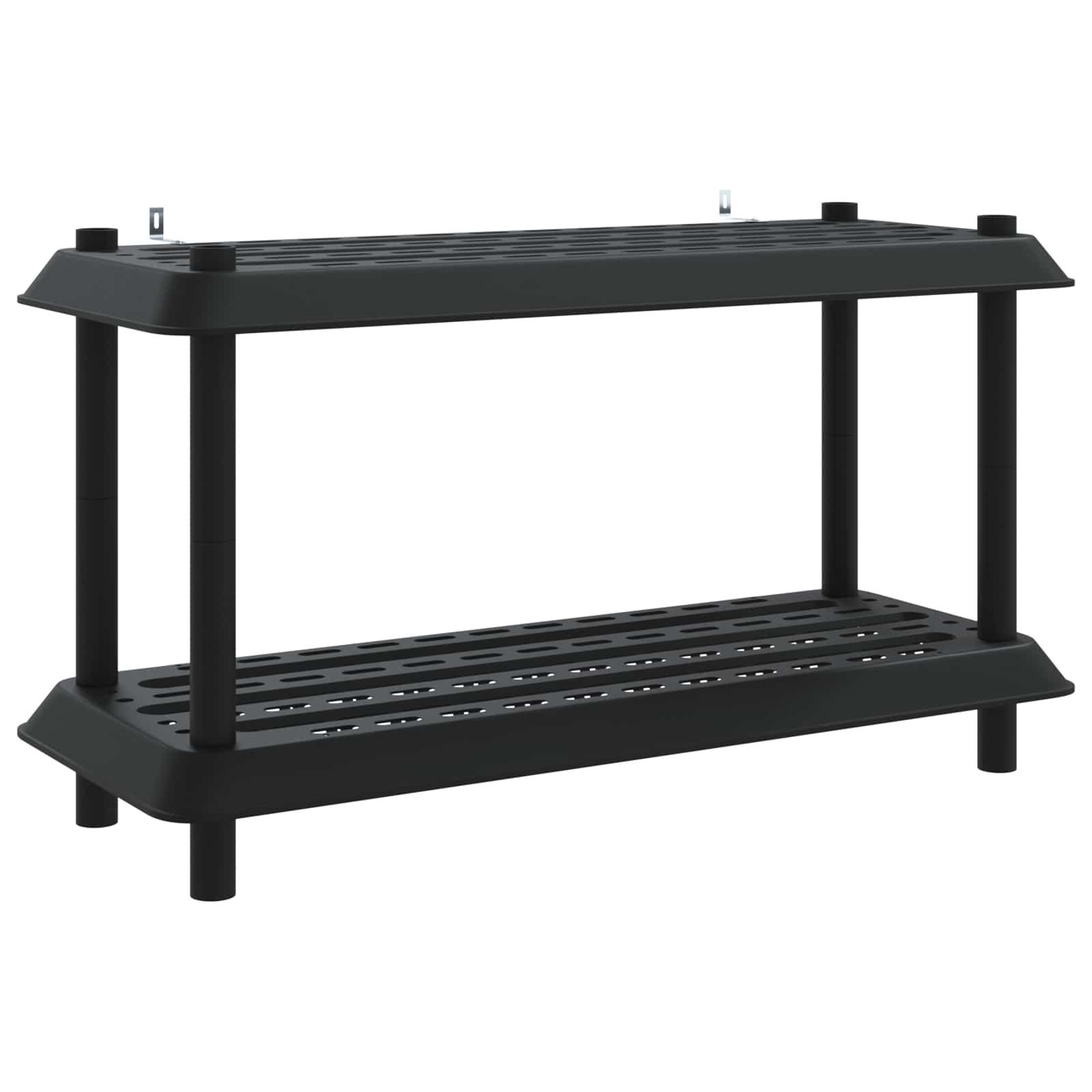 vidaXL Bücherregal Regaleinheit 2 Ebenen 100 x 40 x 55,5 cm PP Anthrazit, 1-tlg.