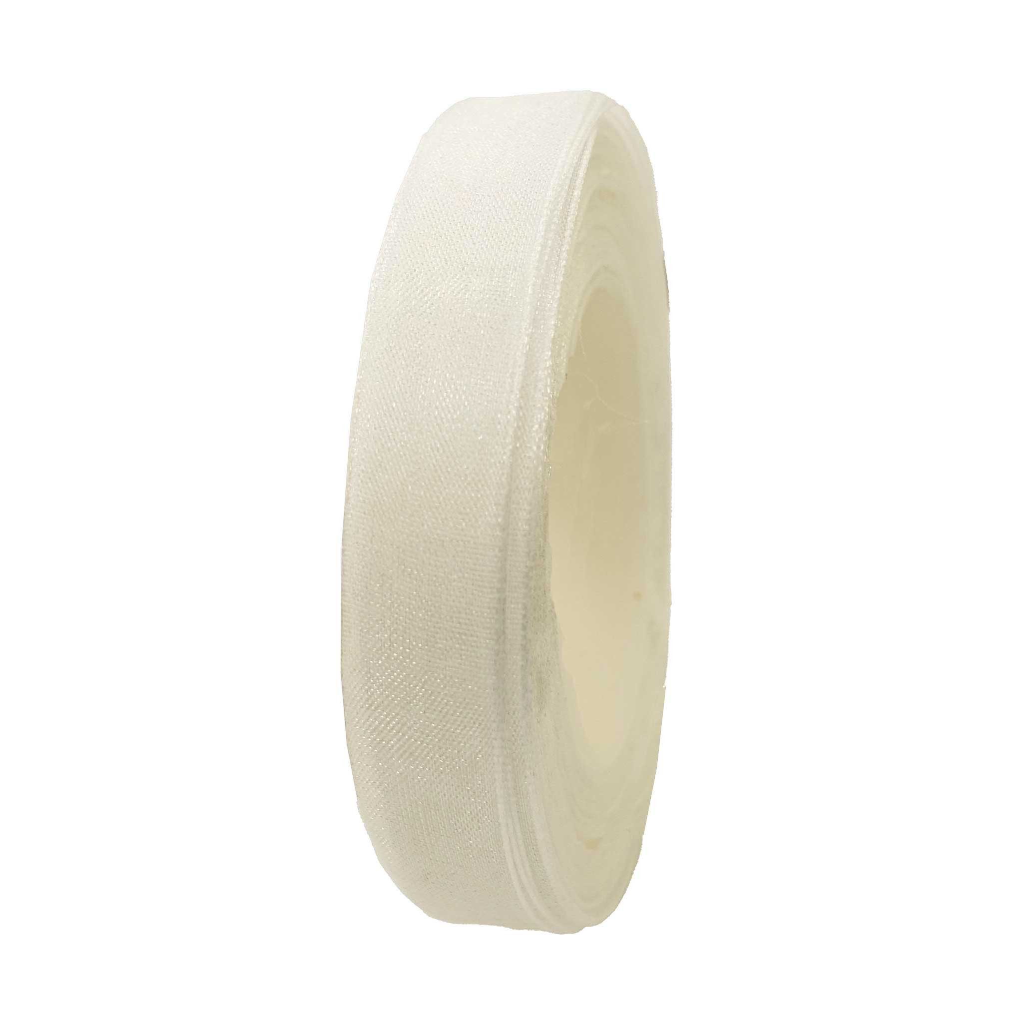 maDDma Organzaband 27m Organzaband Chiffonband 12mm Polyester Dekoration Geschenkband, perlweiß