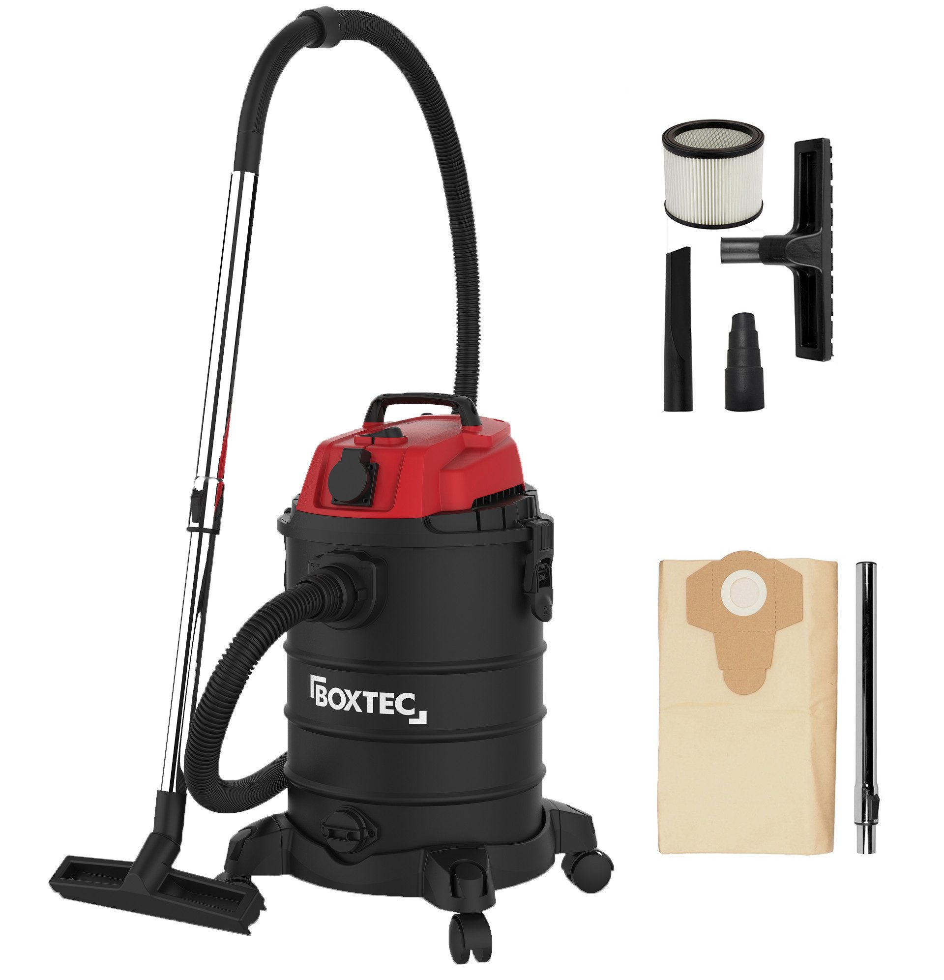 BOXTEC Industriesauger BOXTEC NTS 30 Nass-Trockensauger ON-AUTOMATIC, 30L, HEPA-Filter, 1400 W