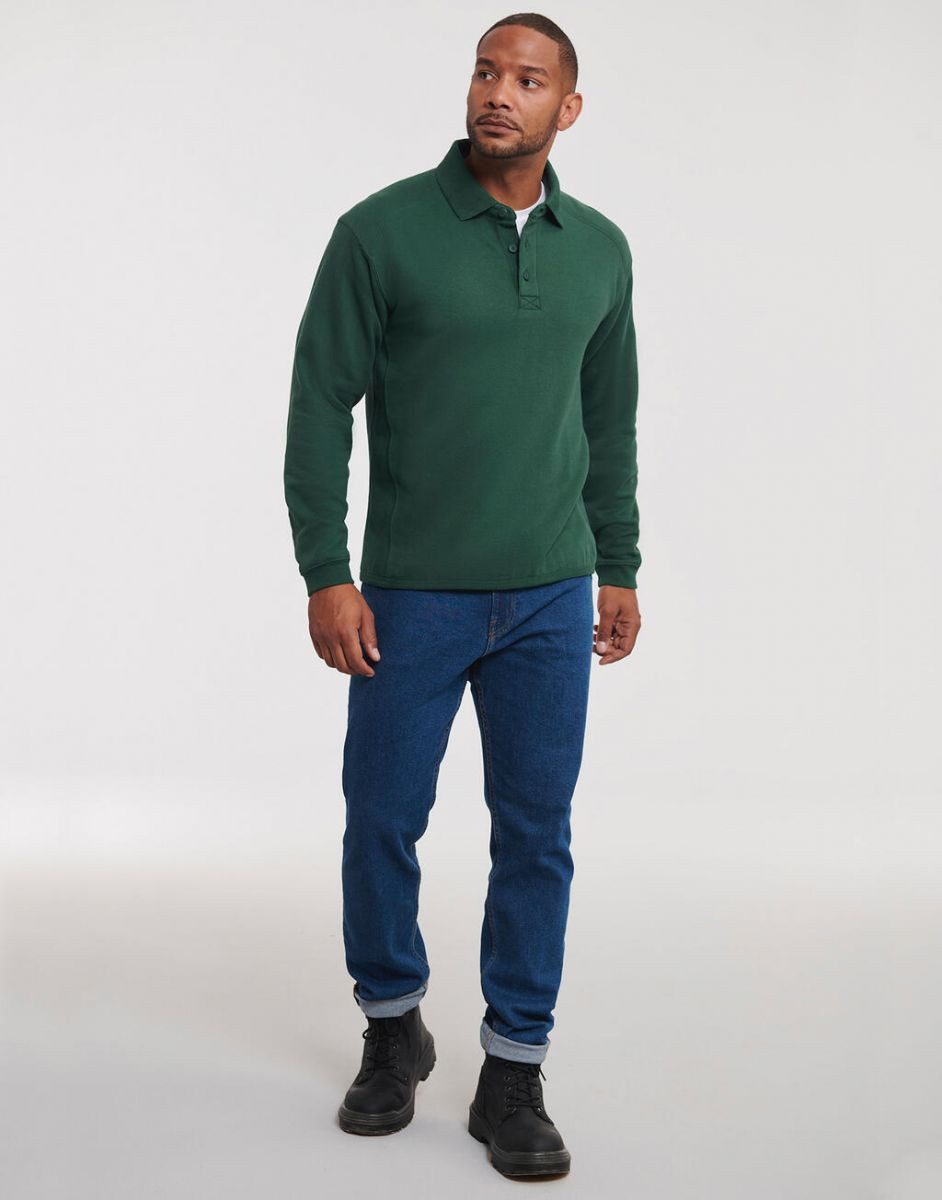 Russell Langarm-Poloshirt Herren Workwear-Poloshirt - Waschbar bis 60 °C - bis 4XL
