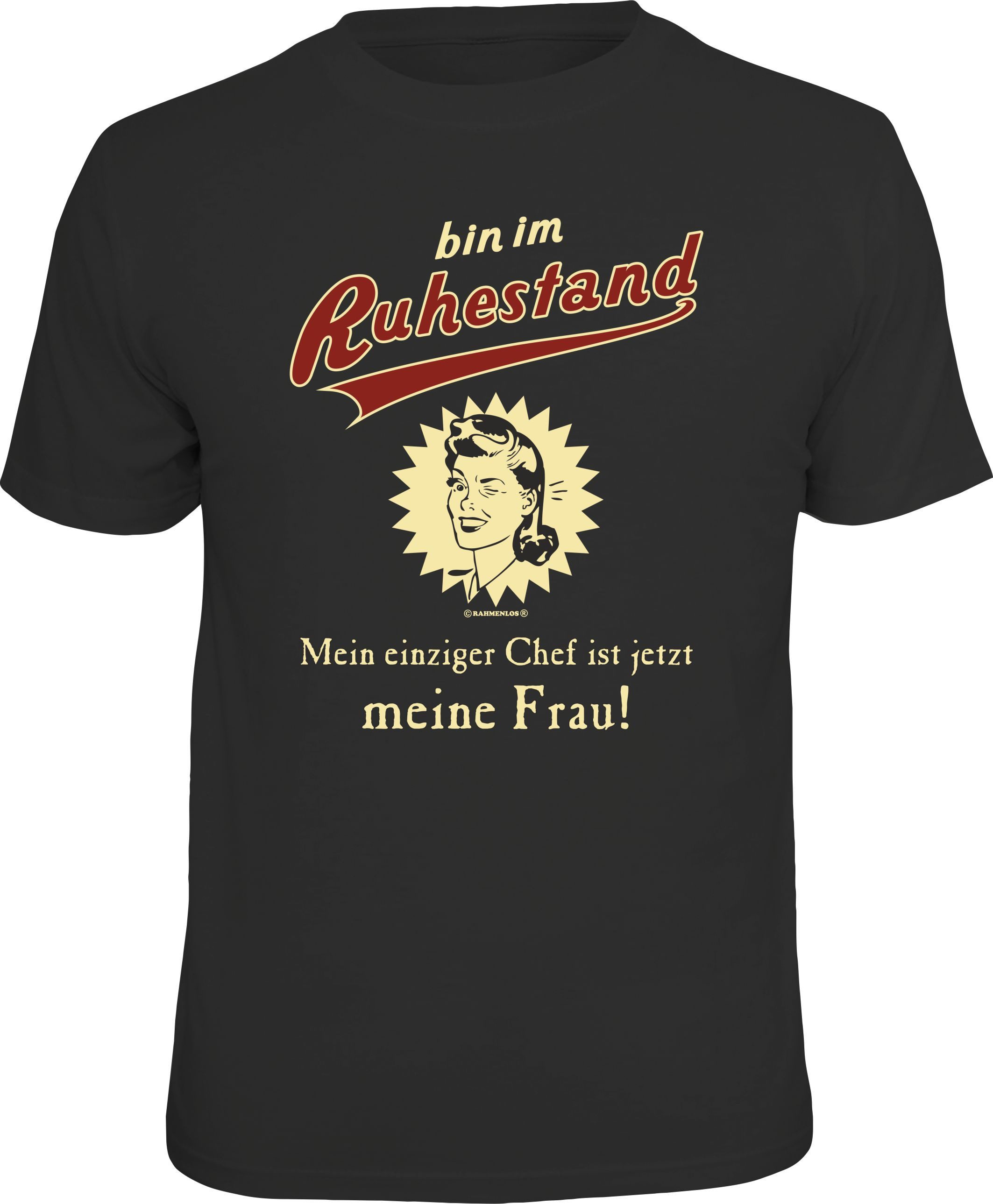 T-Shirt für Rentner: Bin im Ruhestand, einziger Chef ist jetzt meine Frau!