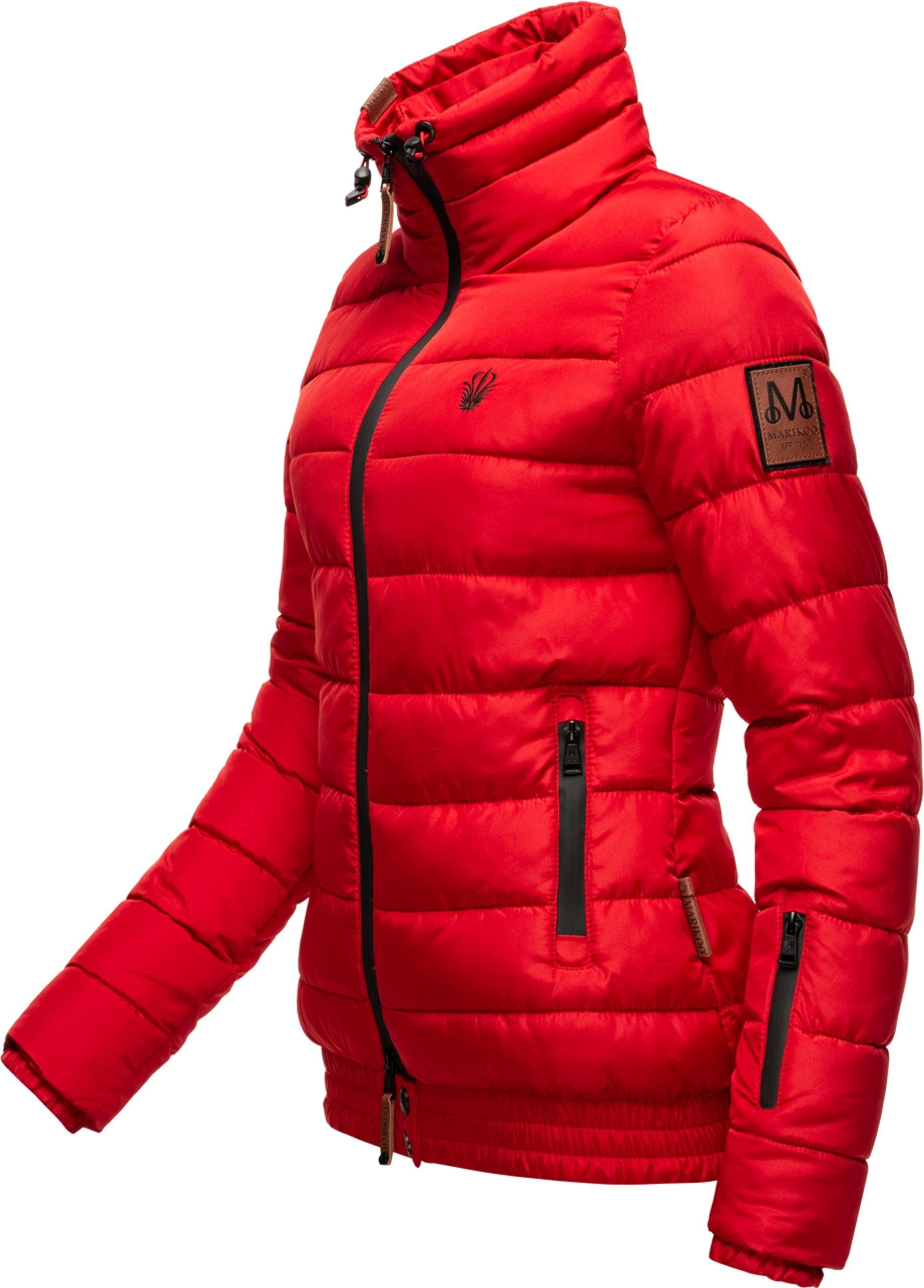 Marikoo Steppjacke Poison stylische Damen Winterjacke mit hohem Kragen