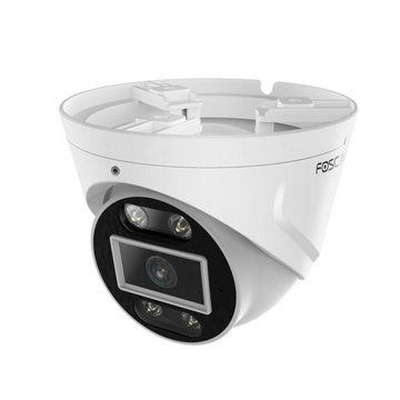 Foscam T5EP 5 MP POE- Überwachungskamera (mit integriertem Scheinwerfer und einer Alarmsirene, Nachtsicht bis 20m, Zwei-Wege-Audio, Wasserfest)