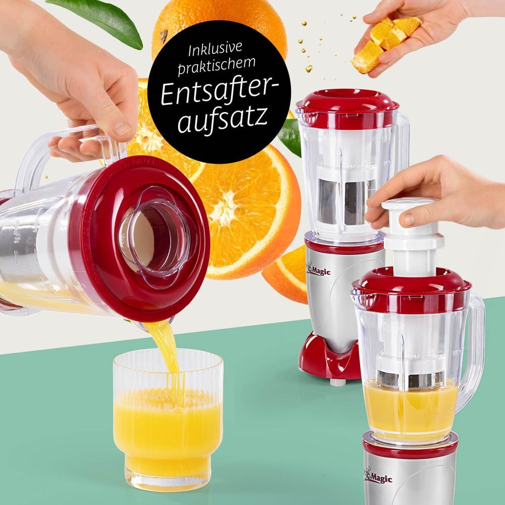 GOURMETmaxx Standmixer Smoothie Maker & Standmixer 18tlg. Set - 400W, 400 W, Elektrischer Blender 750ml, Mixer inkl. 4 To-Go Becher – Bild 5 von 5