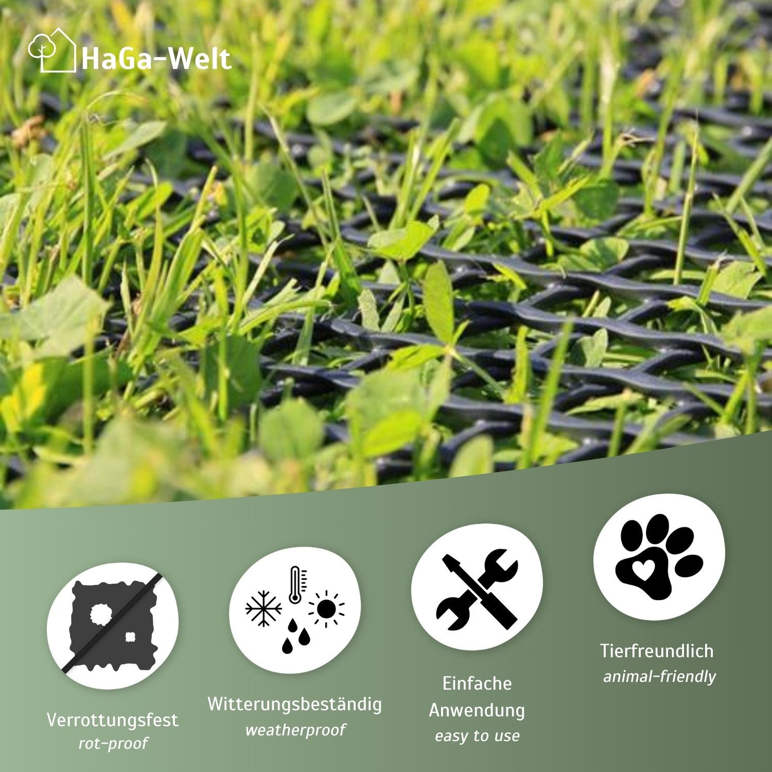 HaGa Profil RASENSCHUTZGITTER in 1,3m Br. (Meterware) (zur Verstärkung von günstig online kaufen