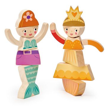 Tender Leaf Toys Magnetspielbausteine Prinzessin und Meerjungfrau 15 Teile Stofftasche Bauklötze magnetisch