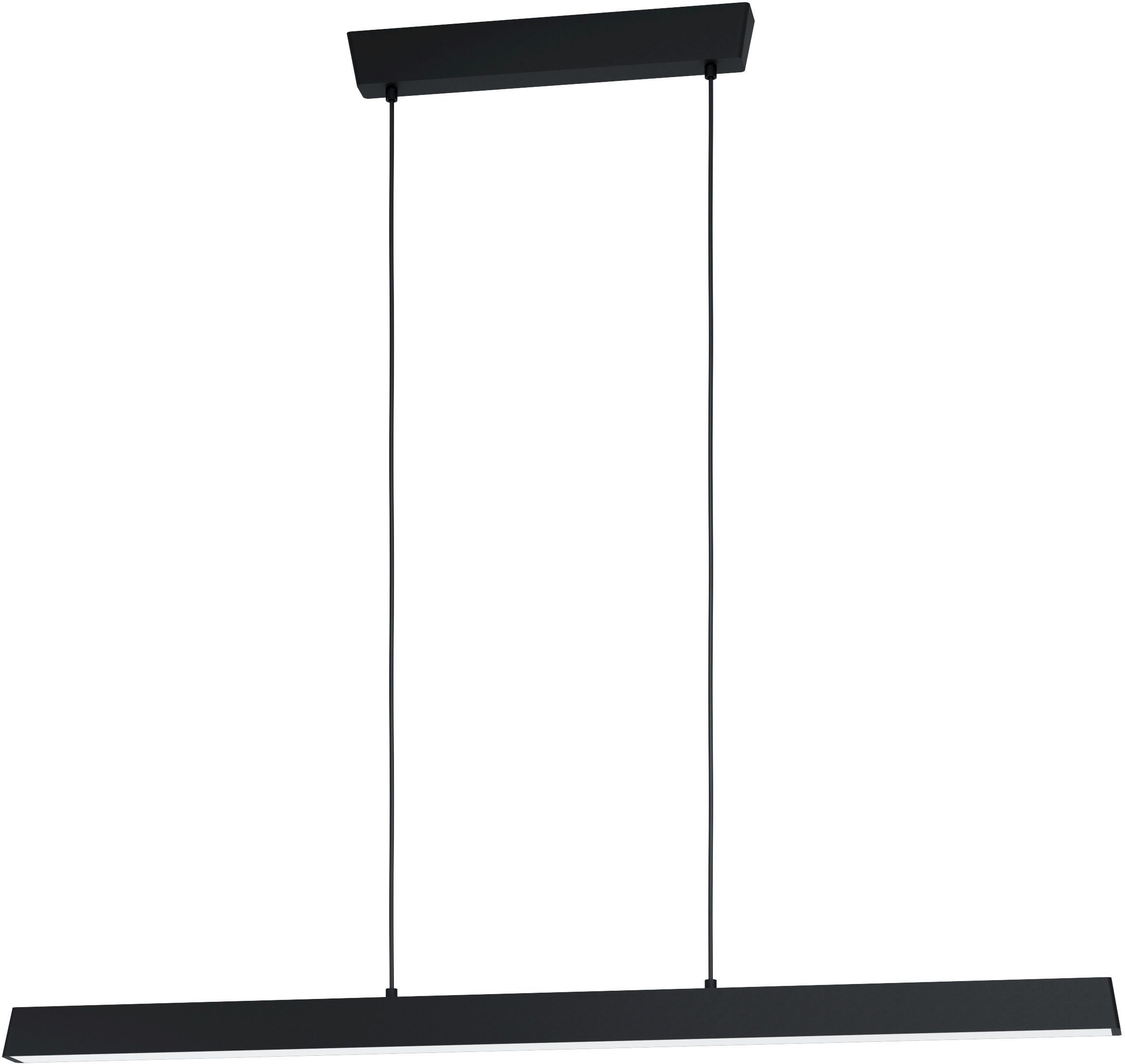 EGLO Hängeleuchte SIMOLARIS-Z Hängelampe schwarz, ZigBee 3.0, Disco-Modus, Pendellampe, Bluetooth, CCT - über Fernbedienung, Dimmfunktion, Ein-/Ausschalter, Farbsteuerung, Farbwechsel, Memoryfunktion, Nachtlichtfunktion, RGB, Smart Home, Weckerfunktion, dimmbar über Fernbedienung, mehrere Helligkeitsstufen, LED fest integriert, warmweiß - kaltweiß, Timer, App/Sprachsteuerung Alexa, 122x5,5x110cm, exkl. Fernbedienung