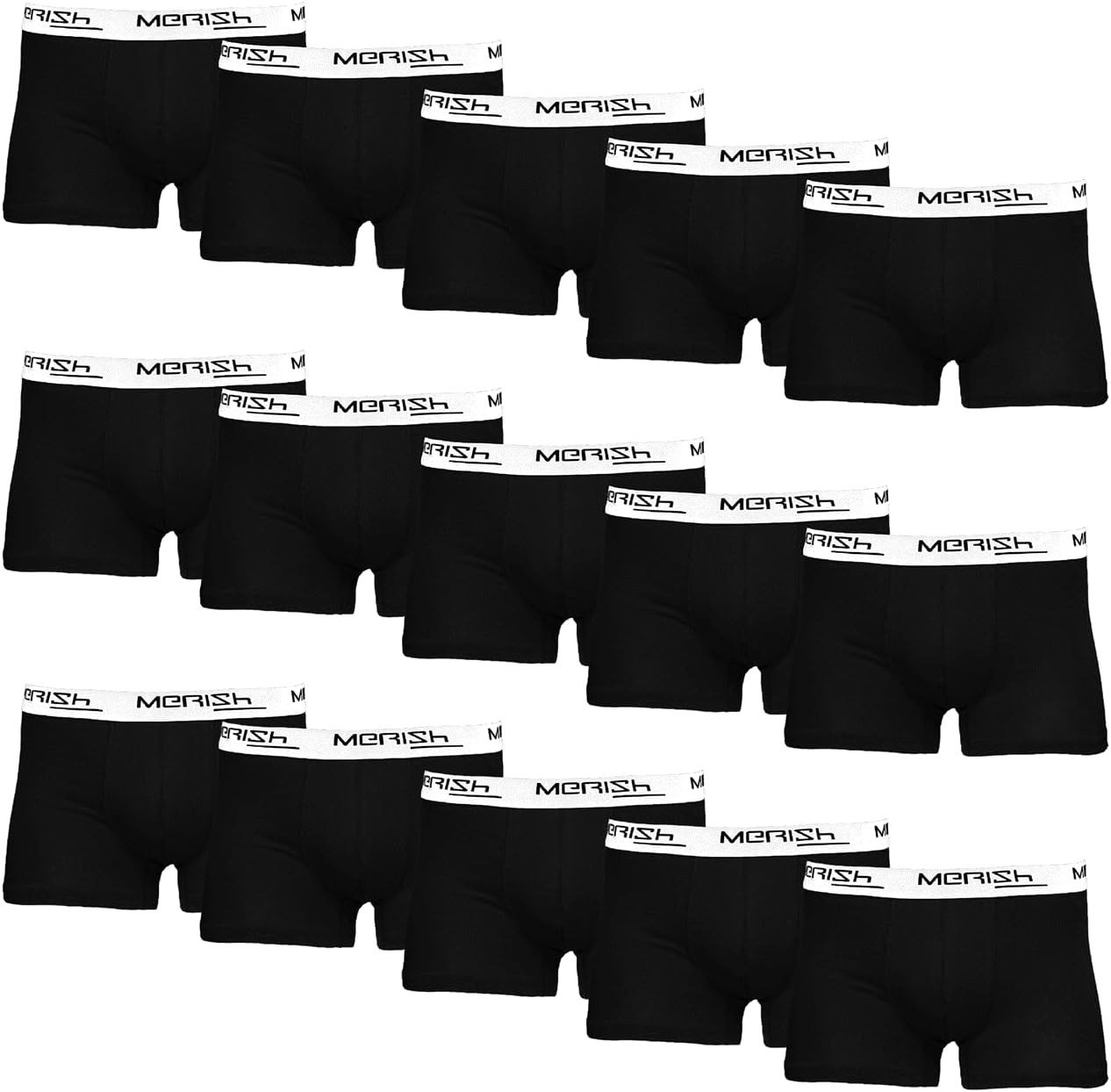 MERISH Boxershorts Merish 410 Boxershorts Herren 10er Pack S-5XL Unterwäsche Mehrfarbig S (Spar-Set)