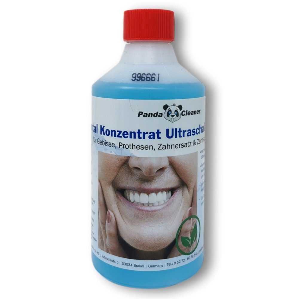 PandaCleaner Dental Konzentrat Ultraschallreiniger - Für Gebisse & Prothesen Reinigungskonzentrat (1-St. 500ml)