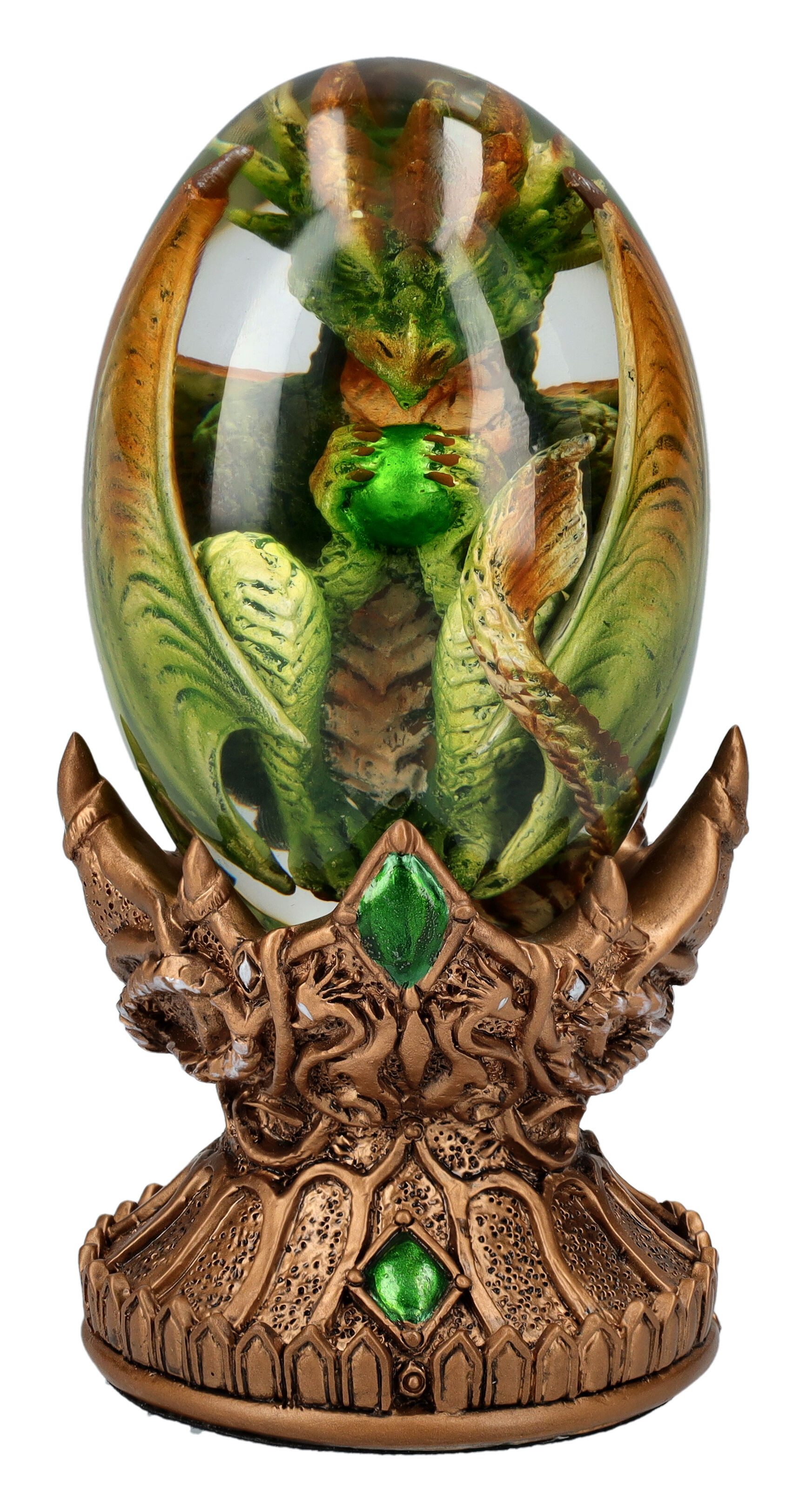Figuren Shop GmbH Fantasy-Figur Drachen Figur Erde – Elementar Drachenei Sammlerfigur 12cm Nemesis Now
