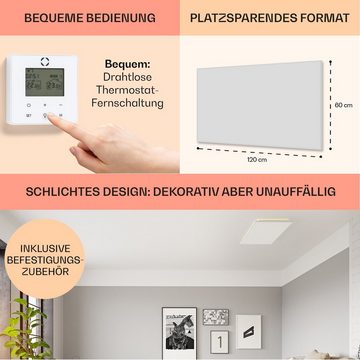 Klarstein Heizkörper Wondersky 700W, elektrischer Infrarot Heizung mit Thermostat Wärmestrahlung