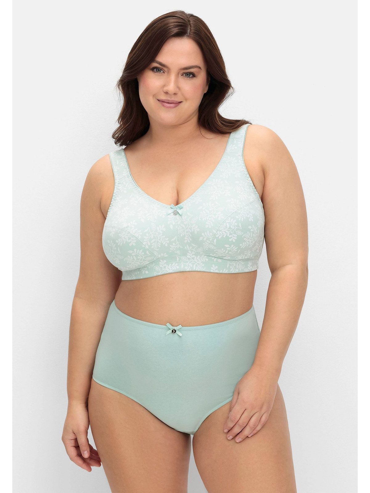 Sheego Entlastungs-BH Große Größen ohne Bügel, als 2er Pack in floral und uni