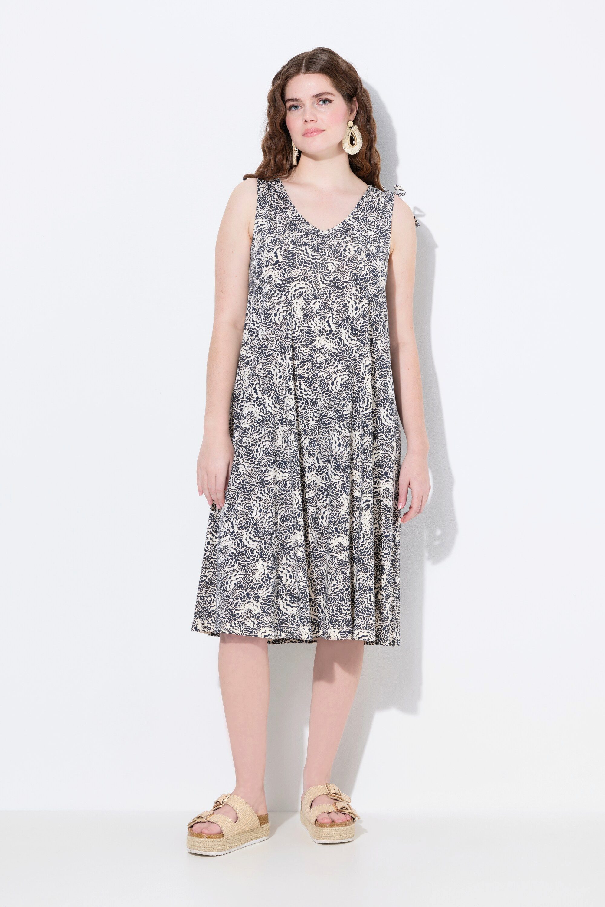 Ulla Popken Jerseykleid Midikleid Jersey Wolken günstig online kaufen