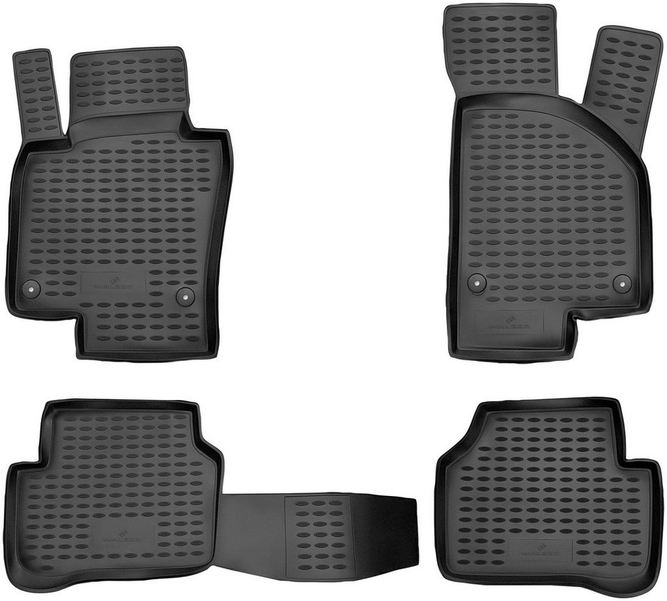 WALSER Passform-Fußmatten XTR (4 St), für VW Passat Kombi, Stufenheck, für  VW Passat 2005 - 2010, Passat Variant 2005 - 2011
